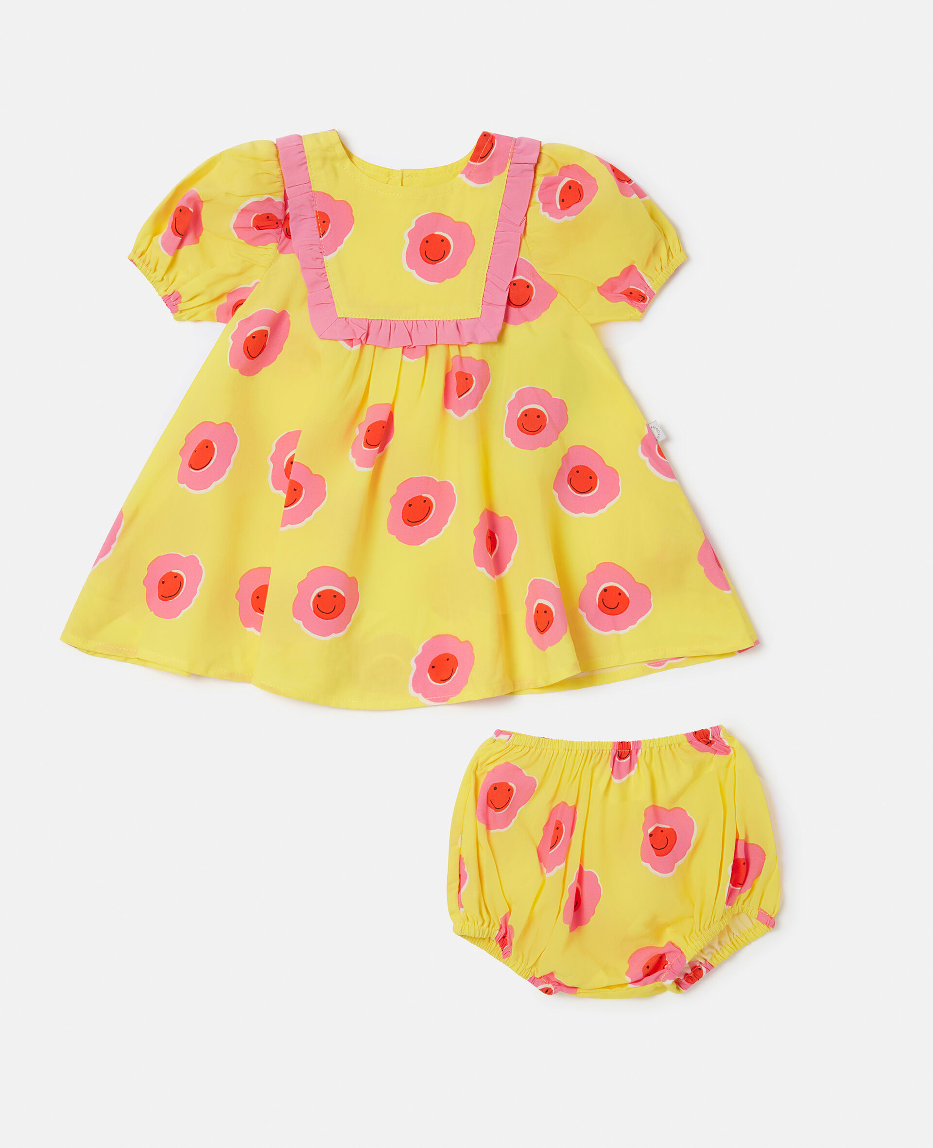 Graphic Flower Print Dress and Bloomers Set-Multicolour-large image number 0