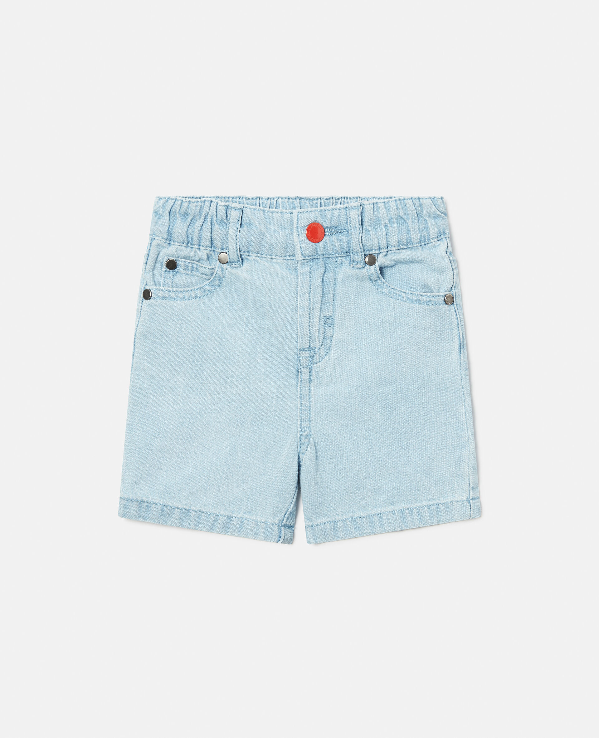 Light Wash Denim Shorts-Multicolour-large image number 0