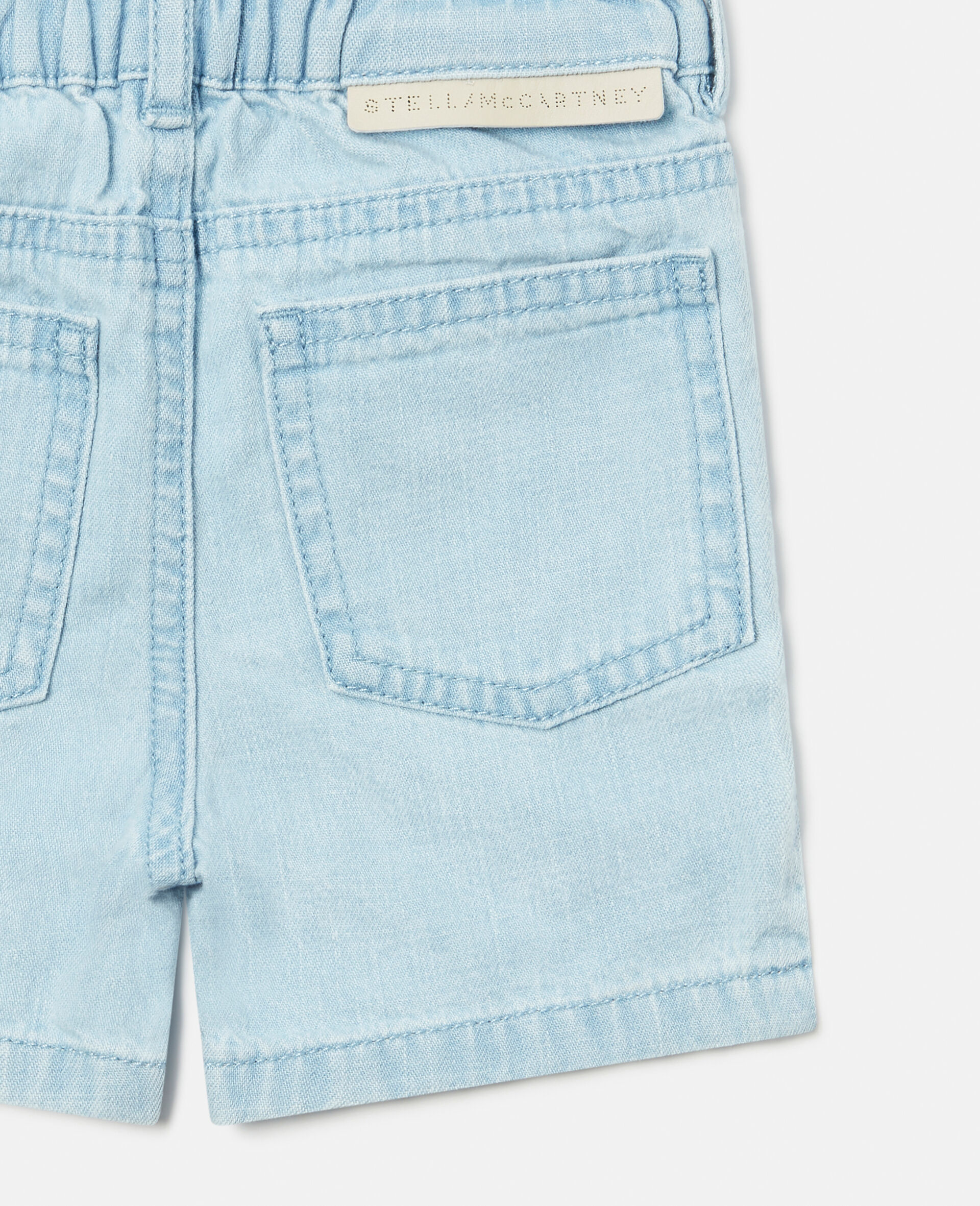 Light Wash Denim Shorts-Multicolour-large image number 3