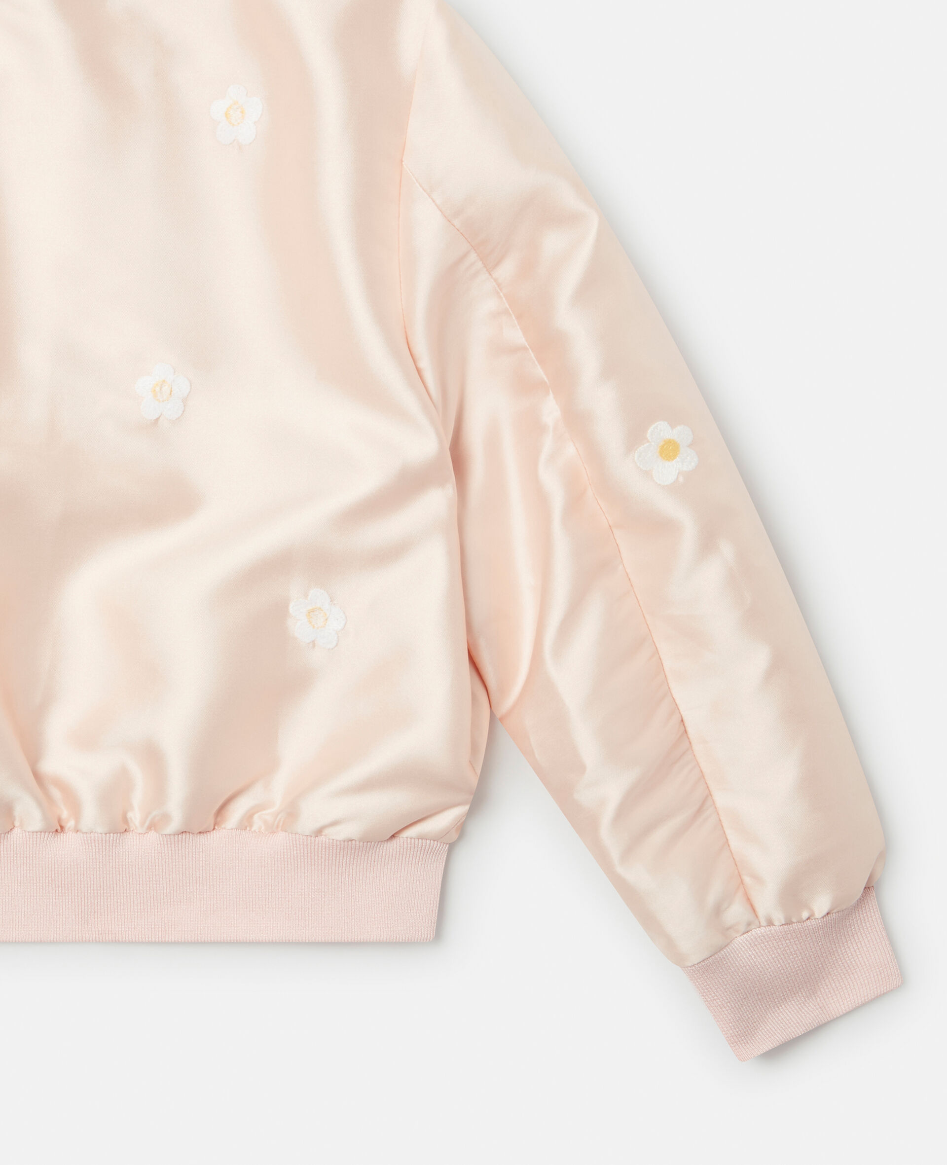 Daisy Embroidery Bomber Jacket-Pink-large image number 3