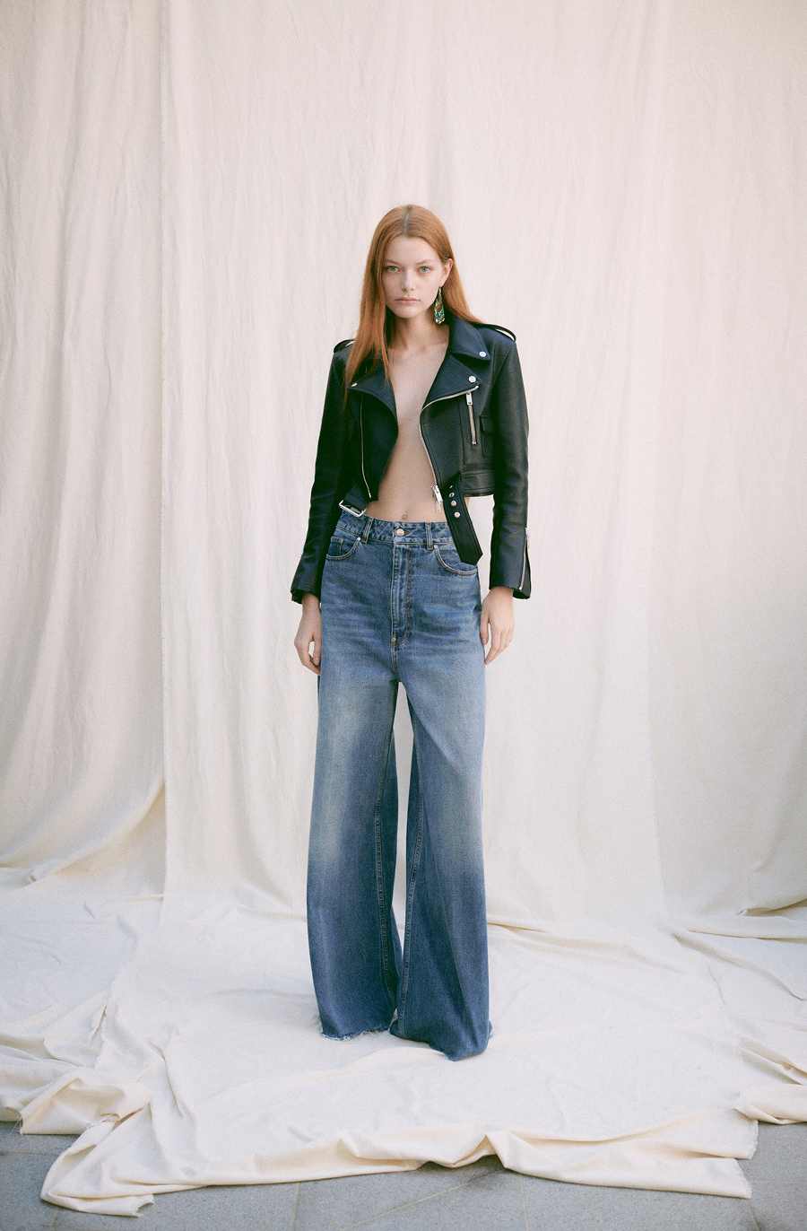 Stella McCartney tie-waist denim shorts - Blue