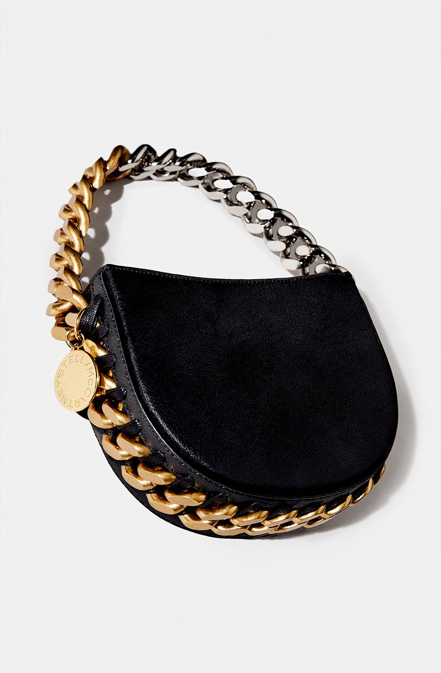 Stella McCartney Logo Embroidered Bag Strap in Black