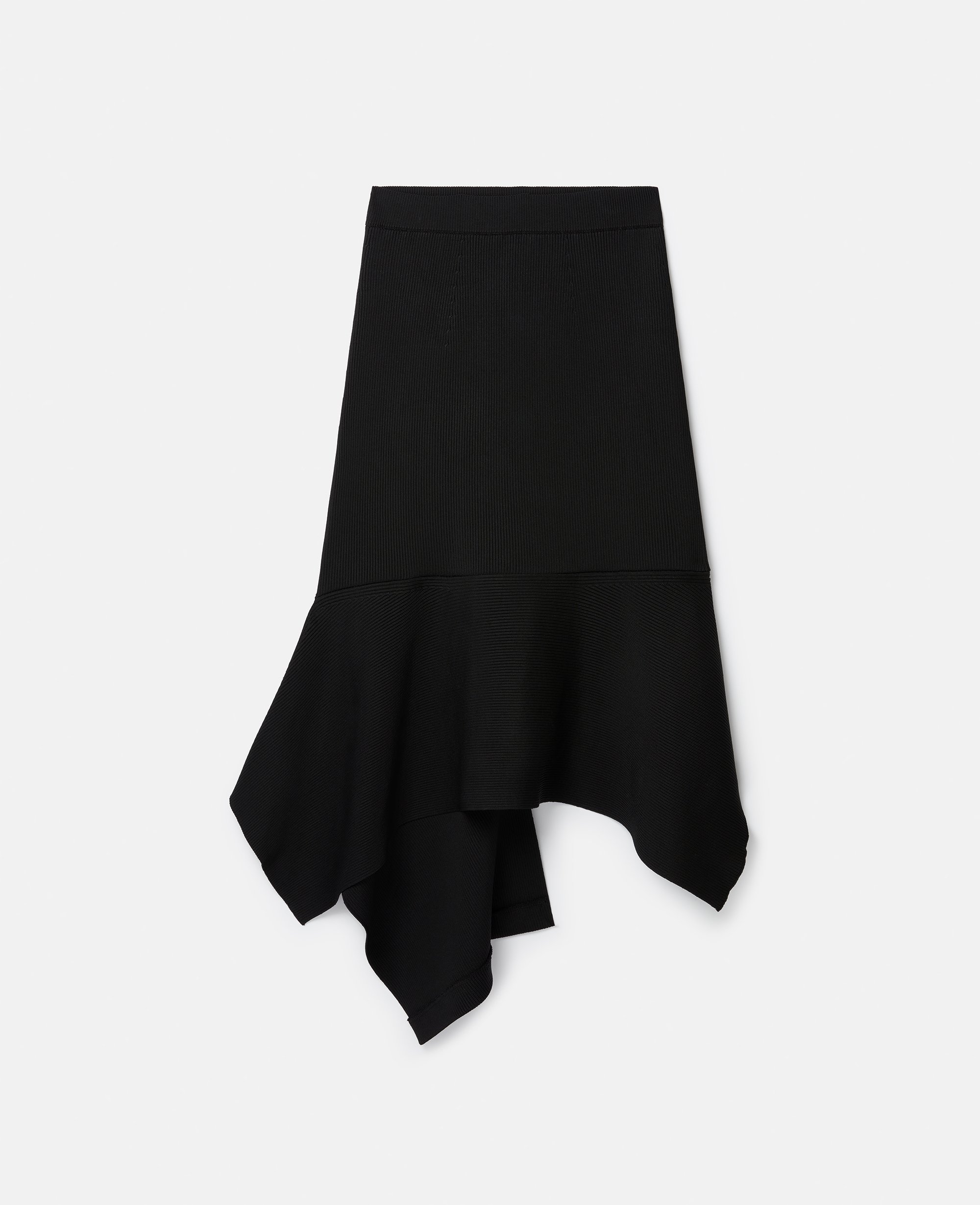 Stella Mccartney Compact Rib Knit Skirt In Black