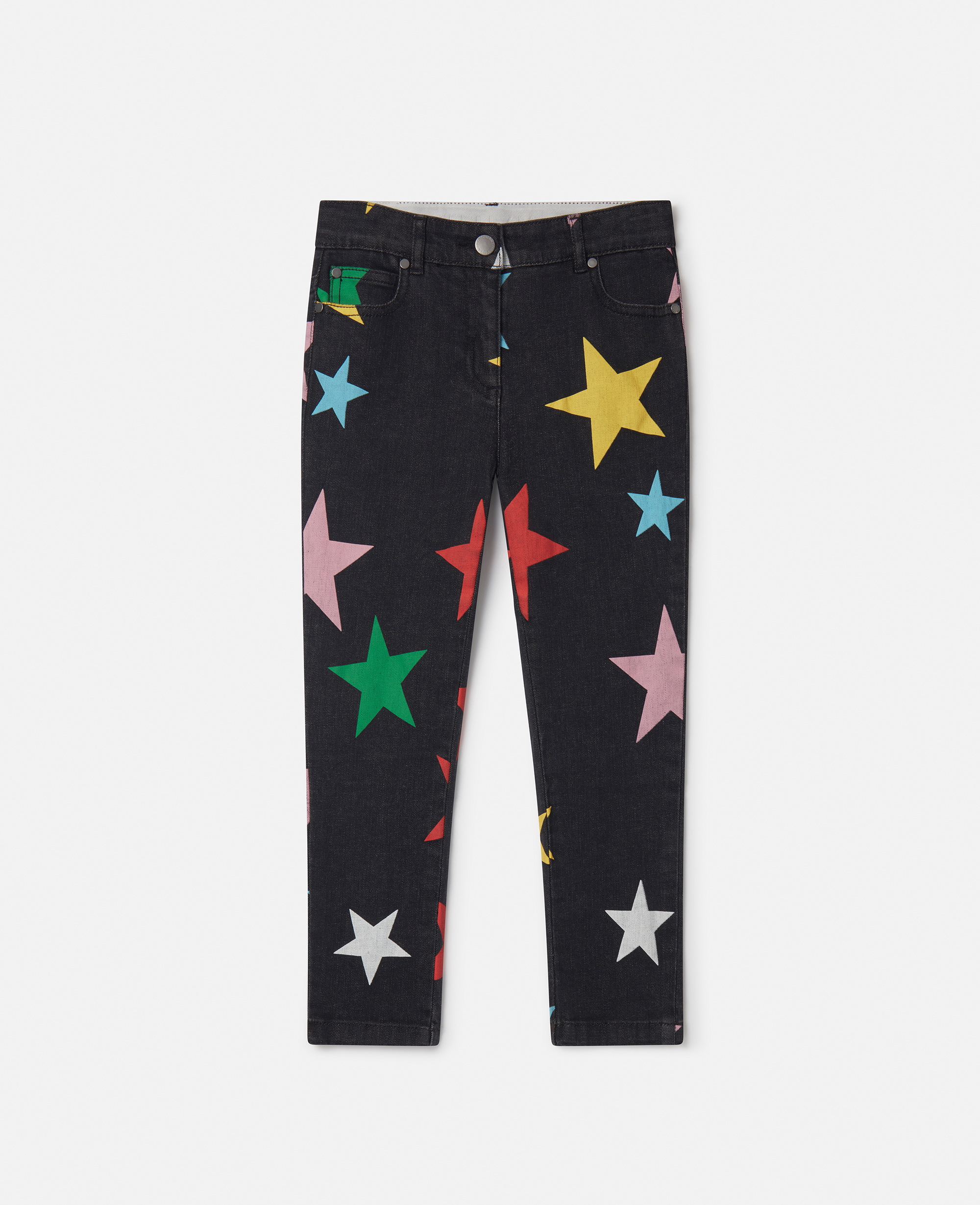 Stella Mccartney Star Pattern Denim Jeans In Multicolor