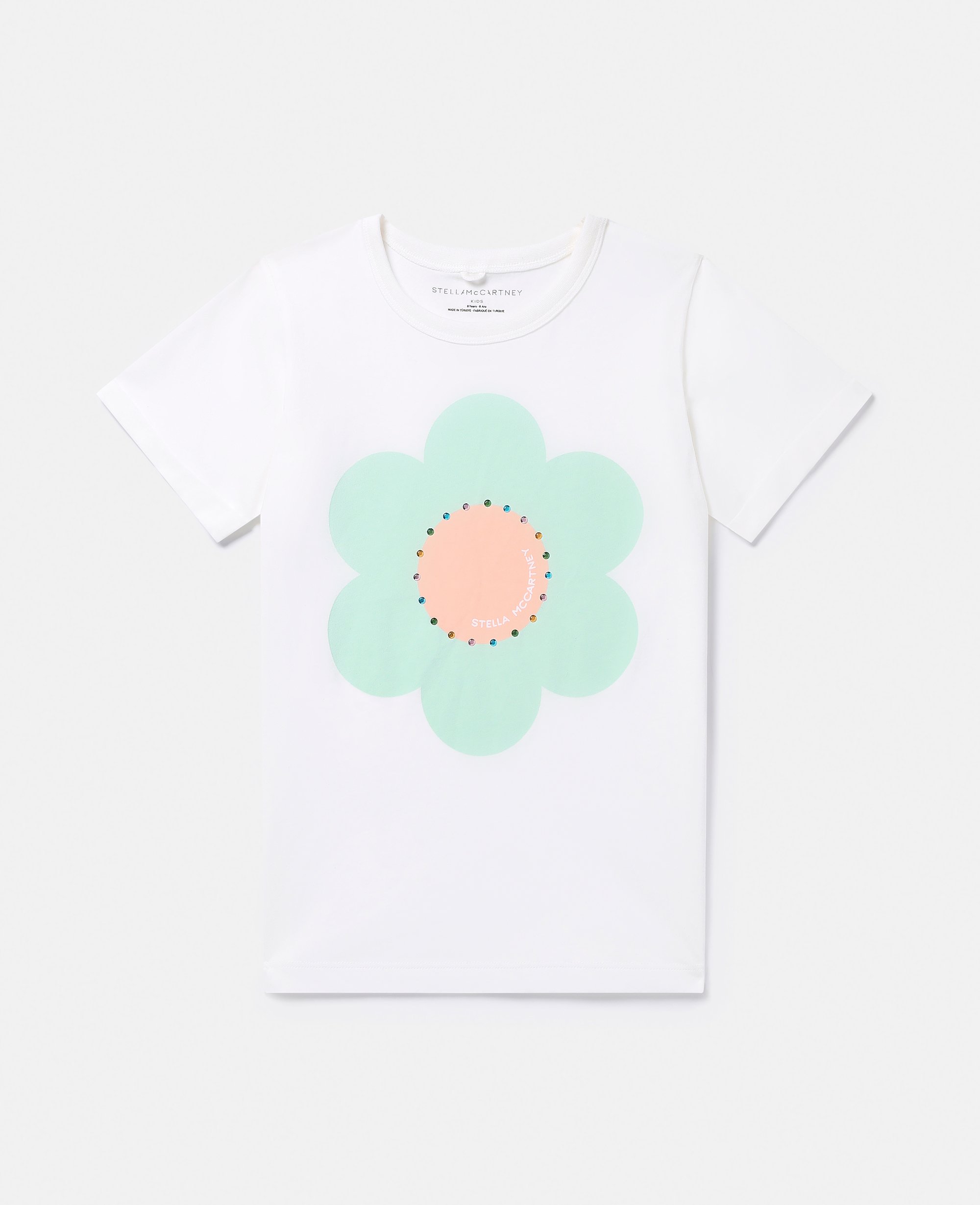 Stella Mccartney Kids' Graphic Flower T-shirt In White