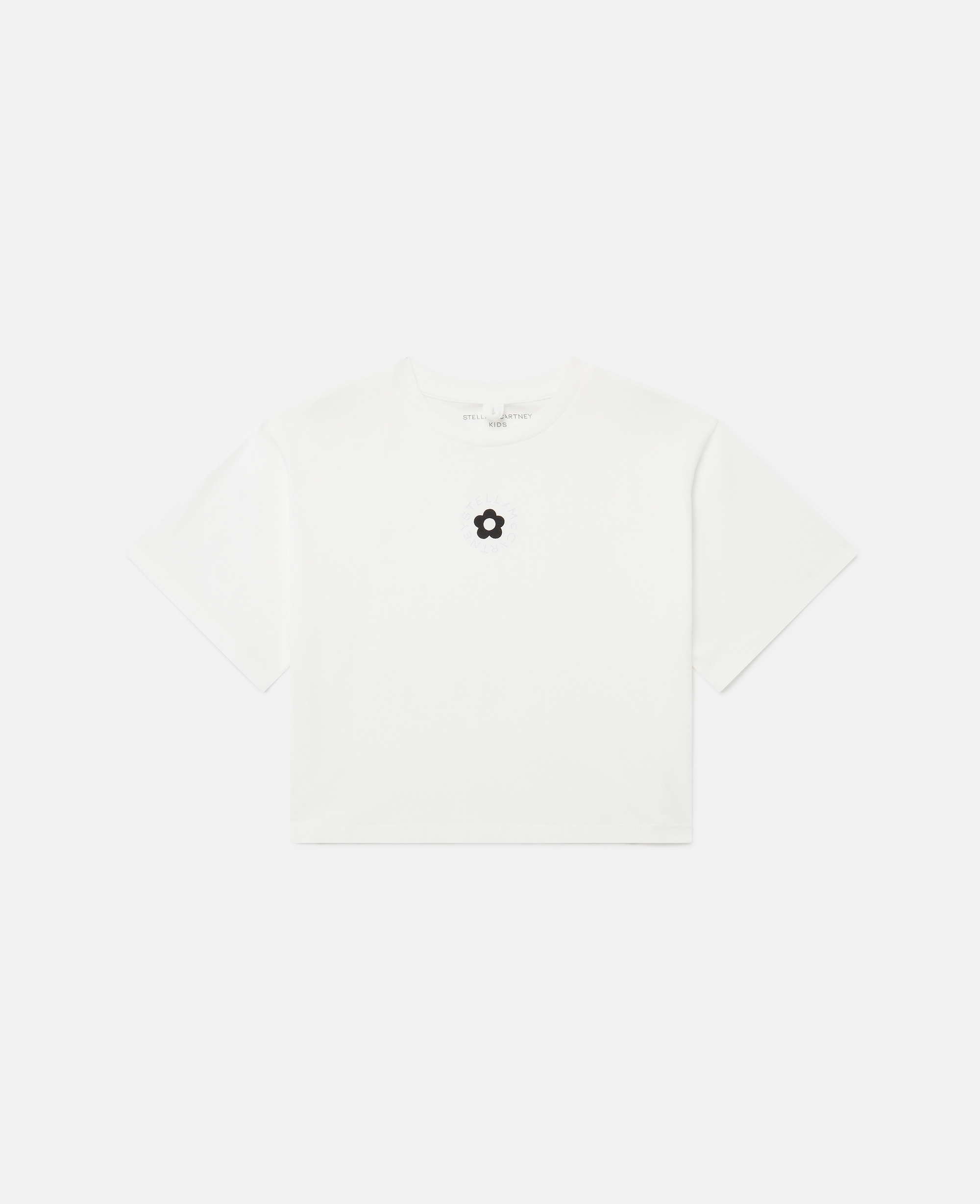 Stella Mccartney Floral Graphic Cropped T-shirt In White