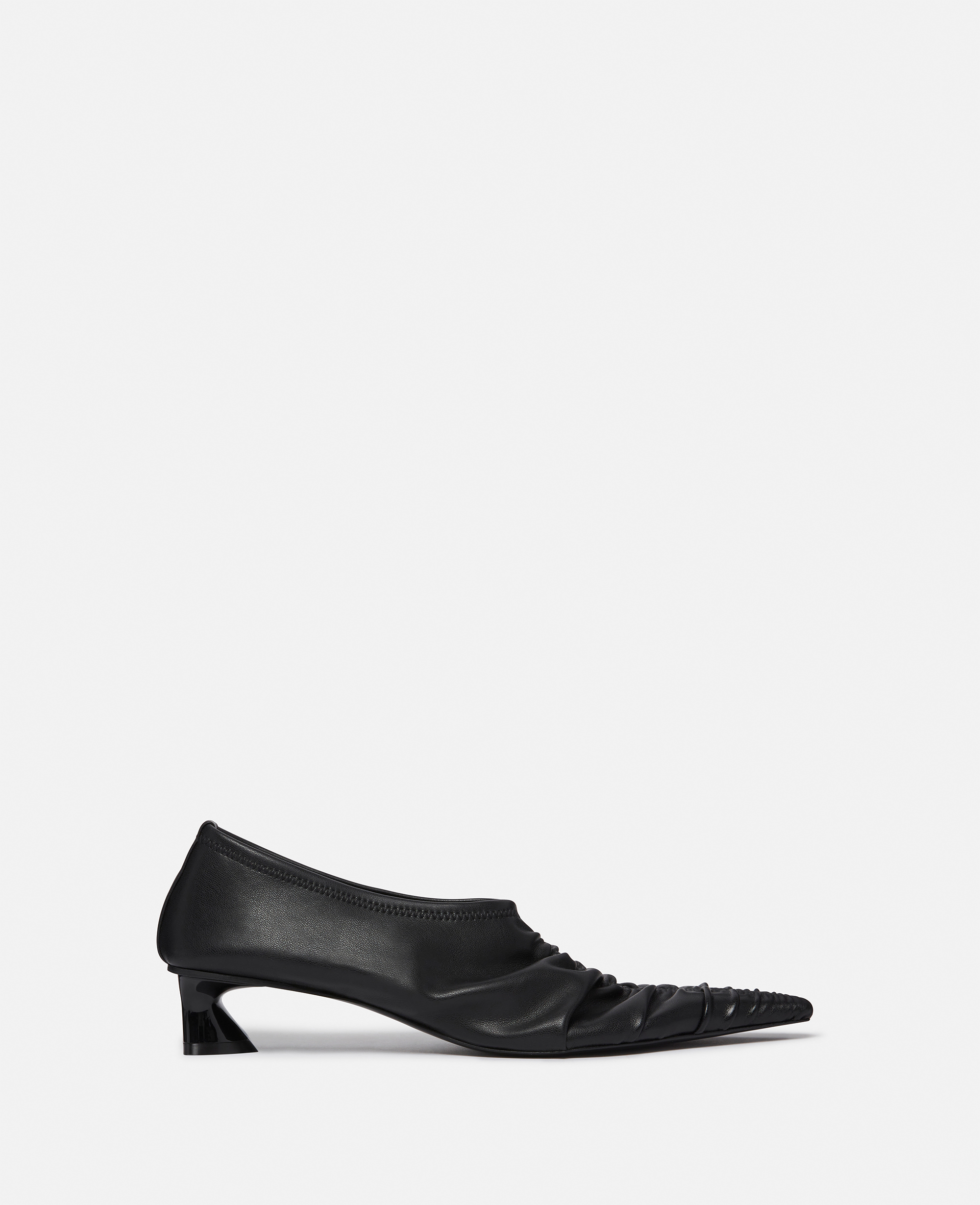 Stella Mccartney Elsa Ruched Thigh-high Boots In Black