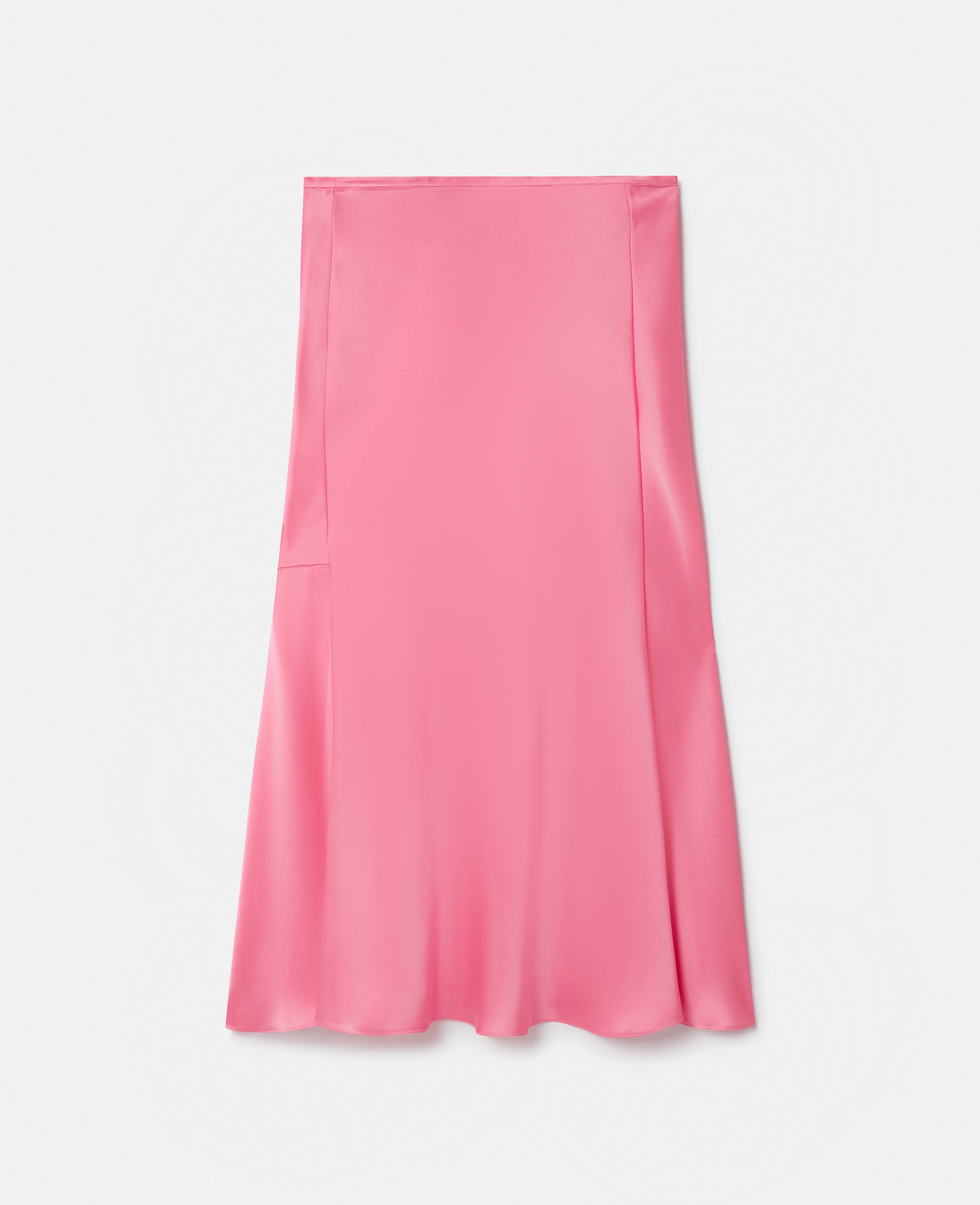 Stella McCartney – Double Satin Bias Cut Midi Skirt, Woman, Bright Pink, Size: 46