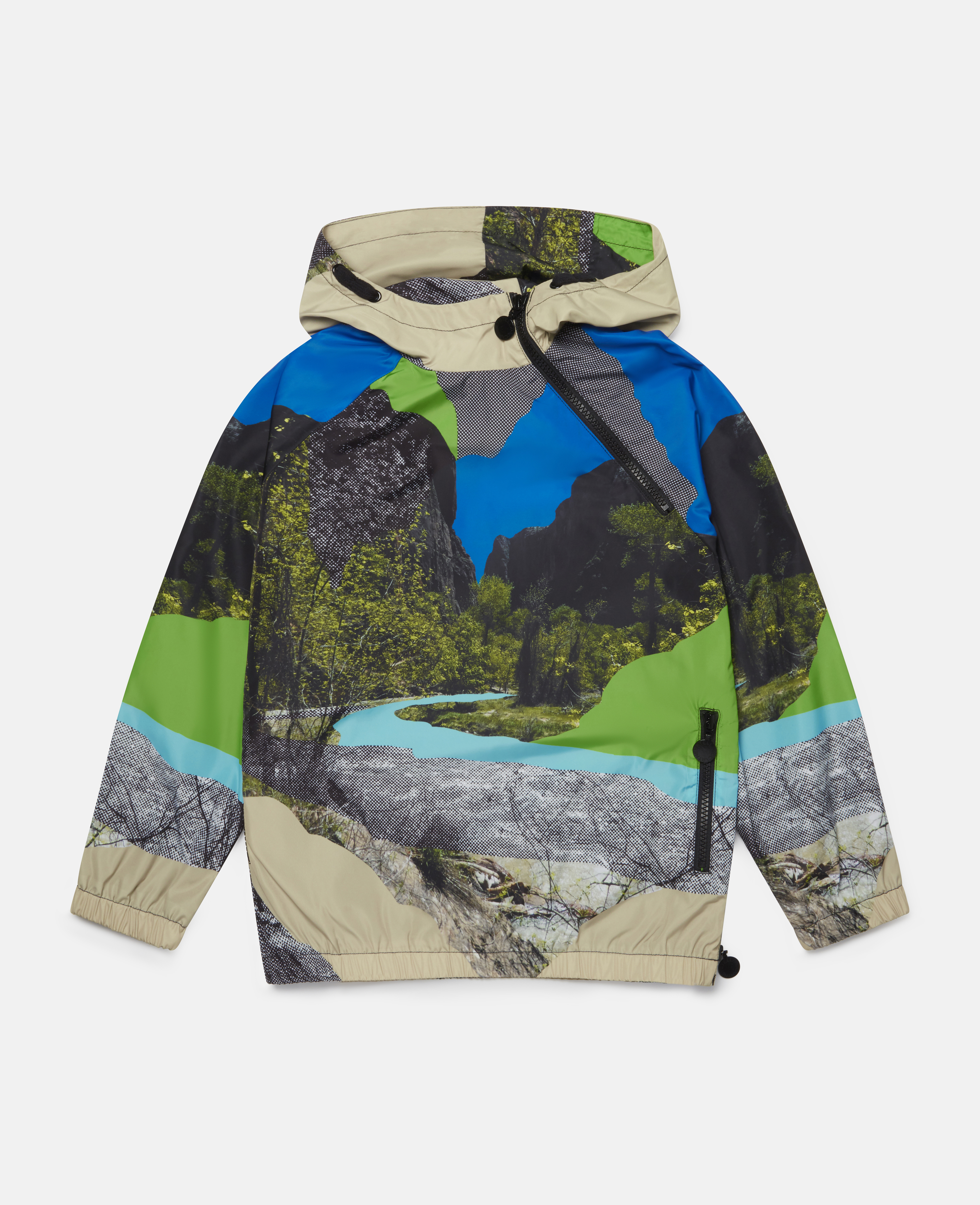 stella mccartney - veste à capuche imprimé paysage, multicolore, taille: 10