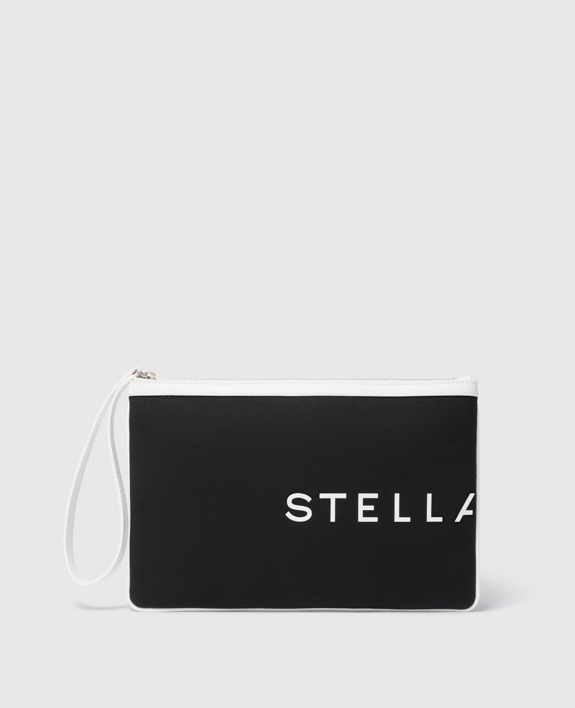 Stella Mccartney Smc Bananatex Pouch In Black And White