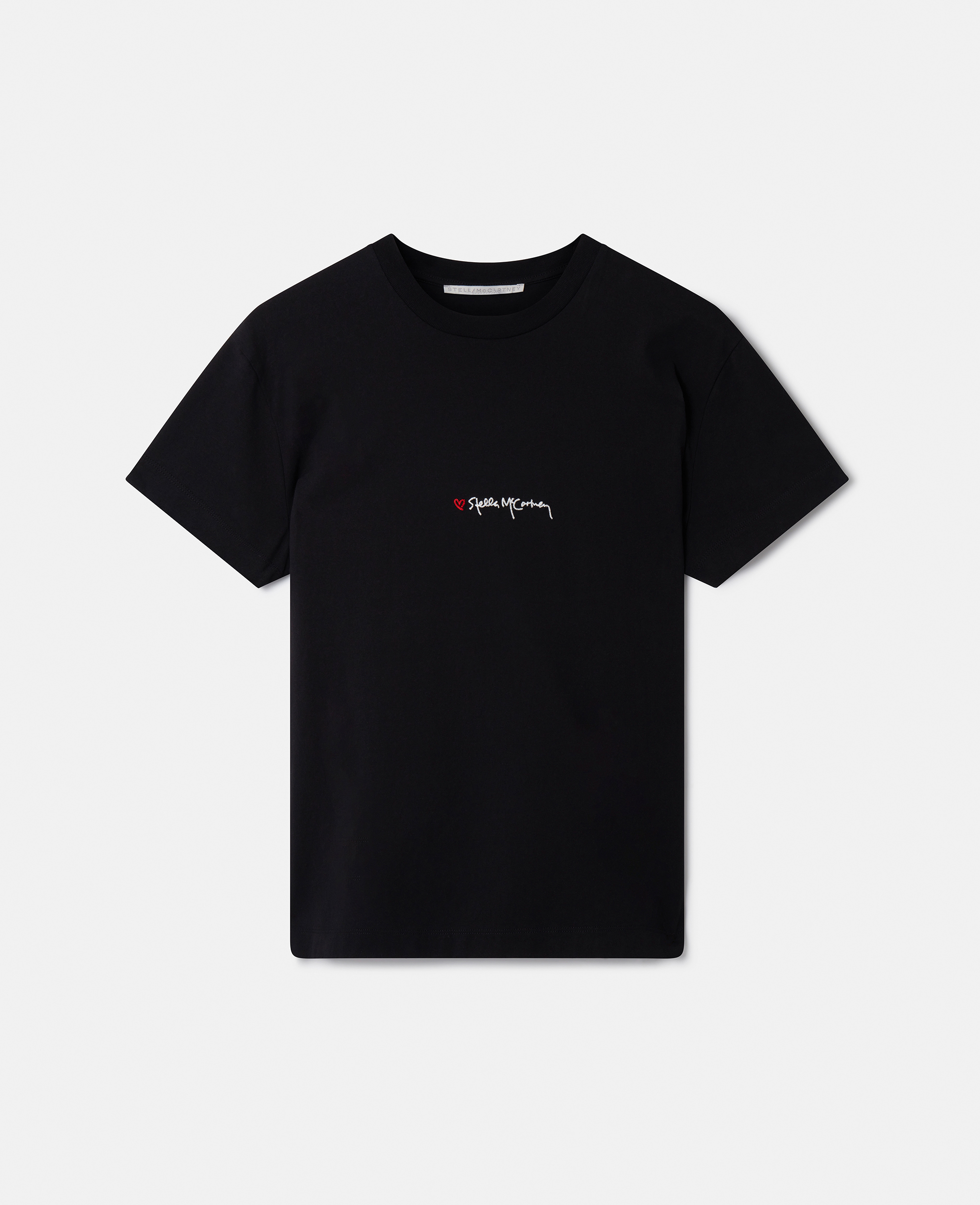 Stella McCartney – Stella Iconics Love Logo T-Shirt, Woman, Black, Size: XL