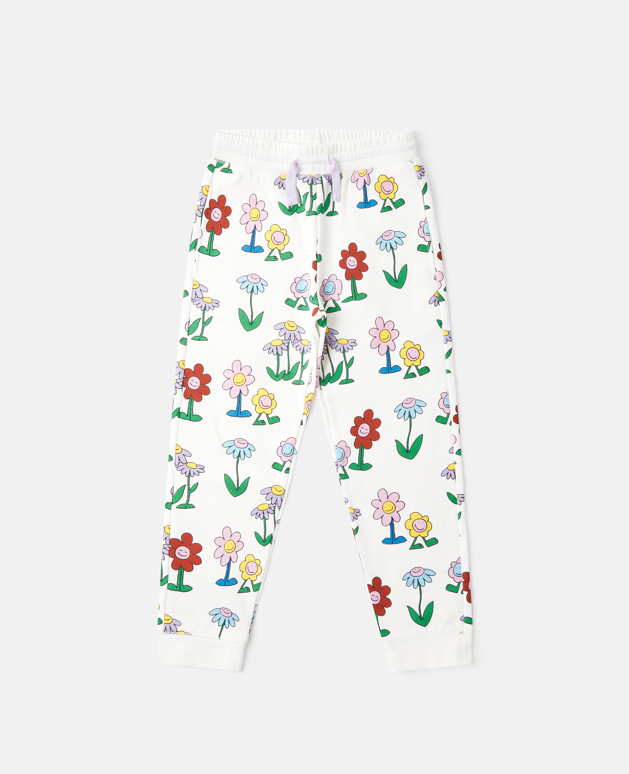 Stella McCartney - Flower Print Drawstring Joggers, , Size: 5