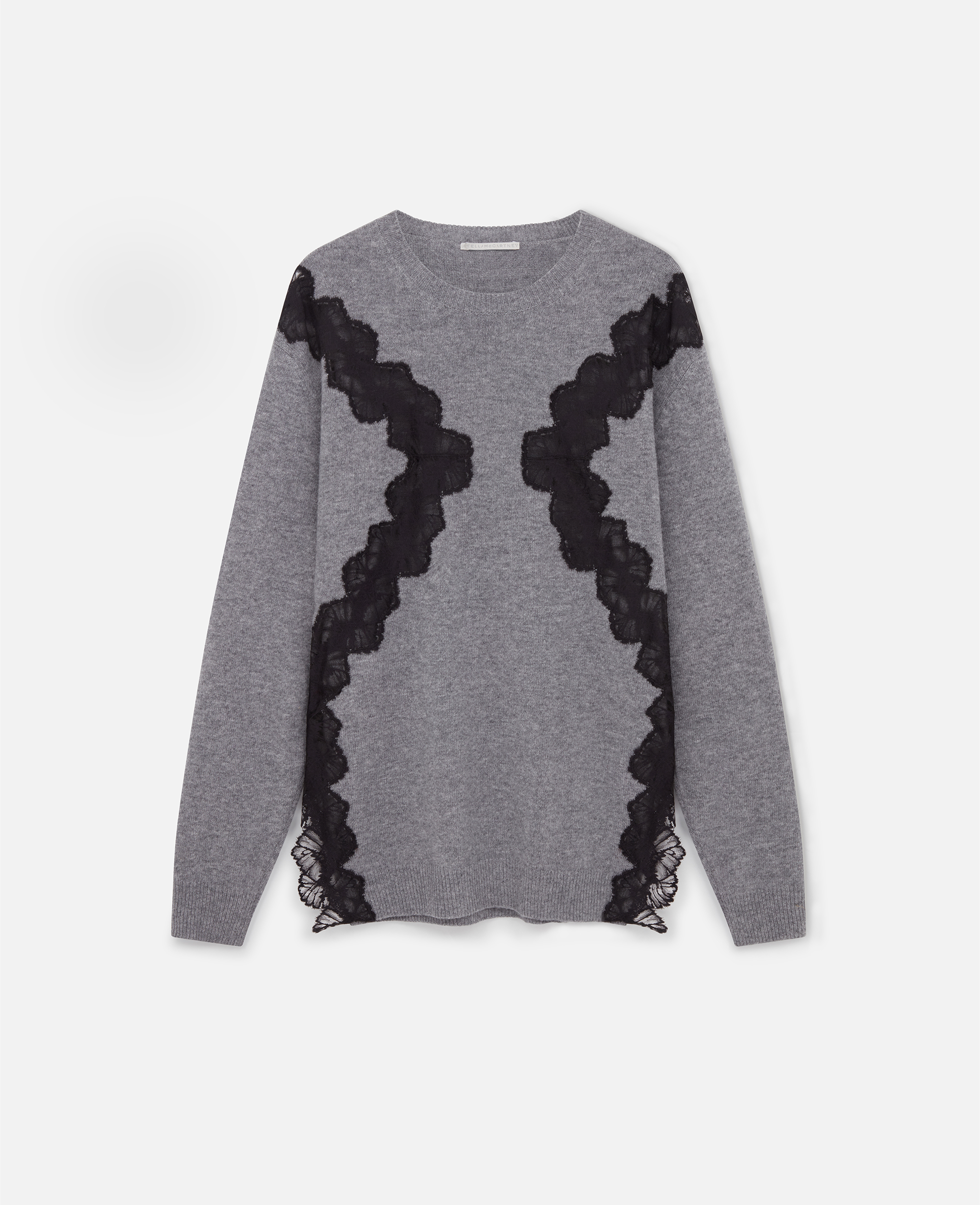 Pull a manches longues avec empiecement en dentelle, , , Taille: L - Stella McCartney - Modalova
