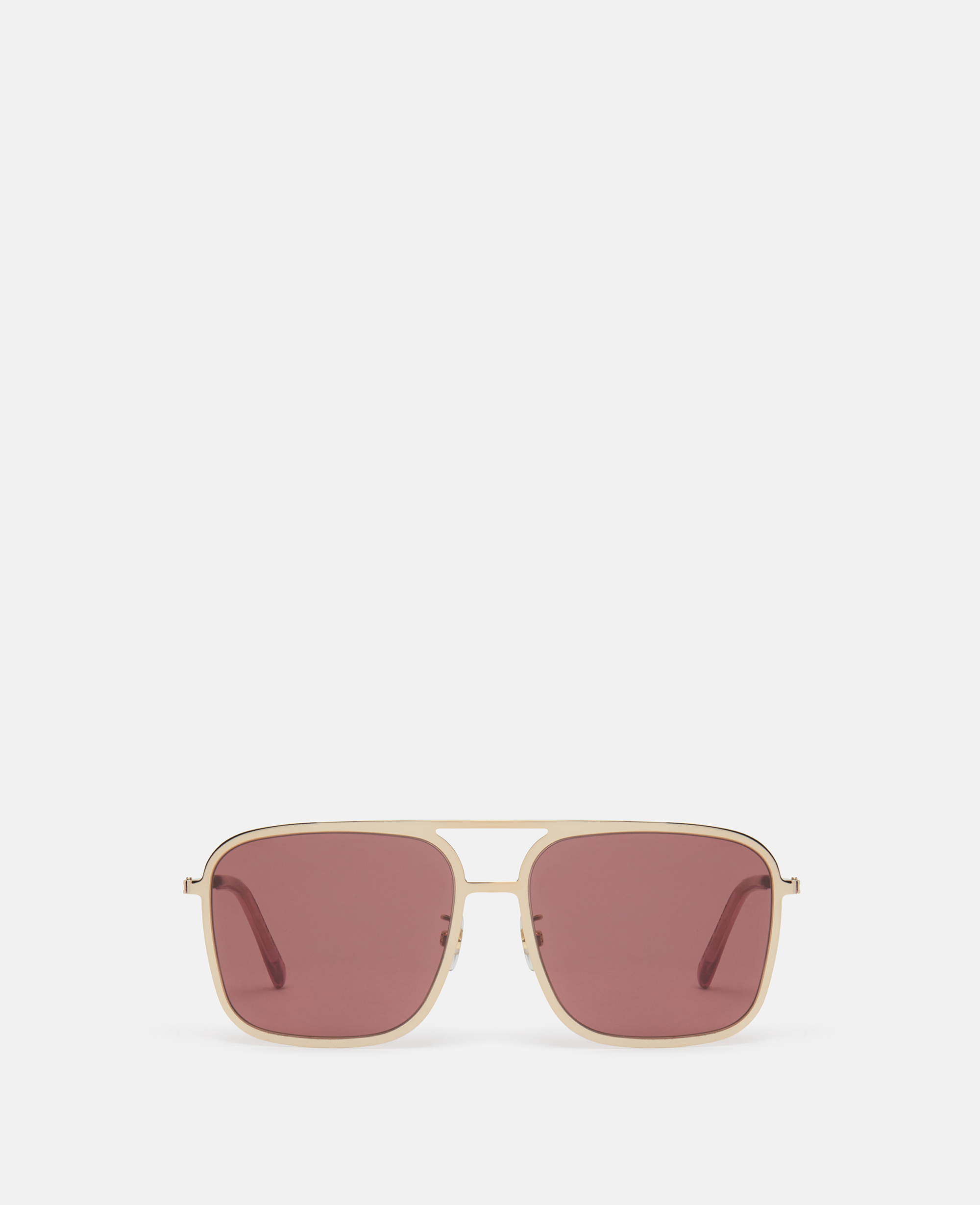 Stella Mccartney Oversized Square Sunglasses In Shiny Rose Gold