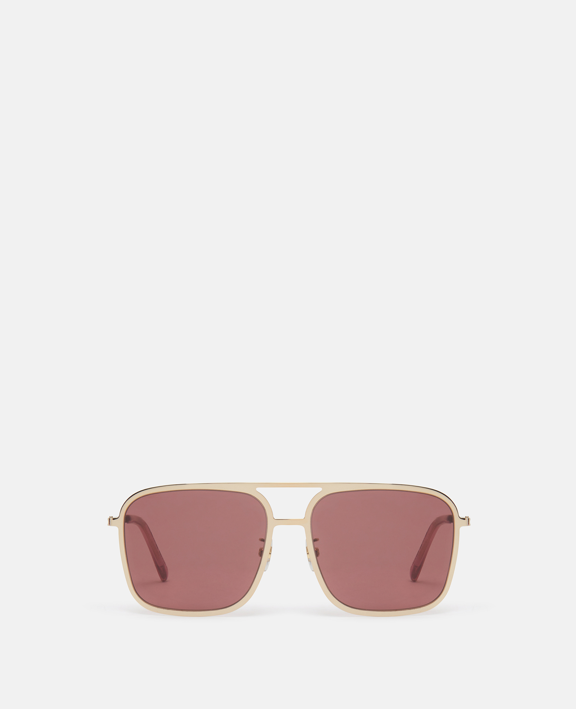 Stella Mccartney Oversized Square Sunglasses In Shiny Rose Gold