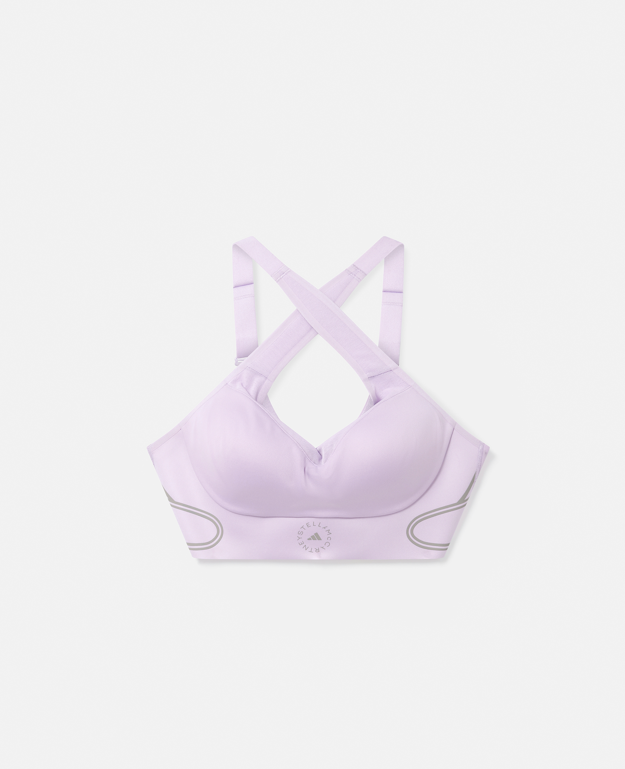 Stella Mccartney Truepace High Support Sports Bra In Purple Glow/dove Grey