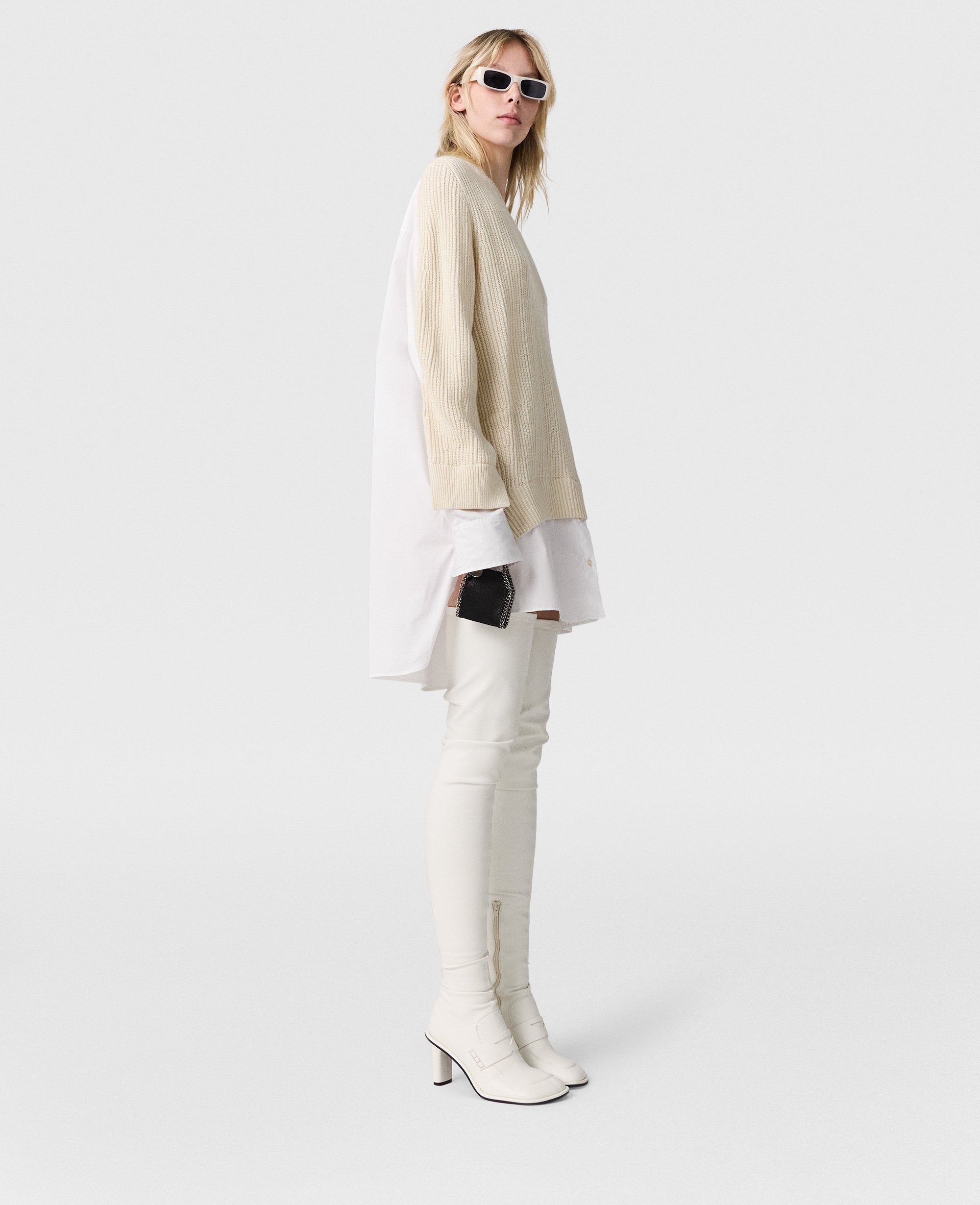 Pull chemise a col en V hybride, , , Taille: S - Stella McCartney - Modalova