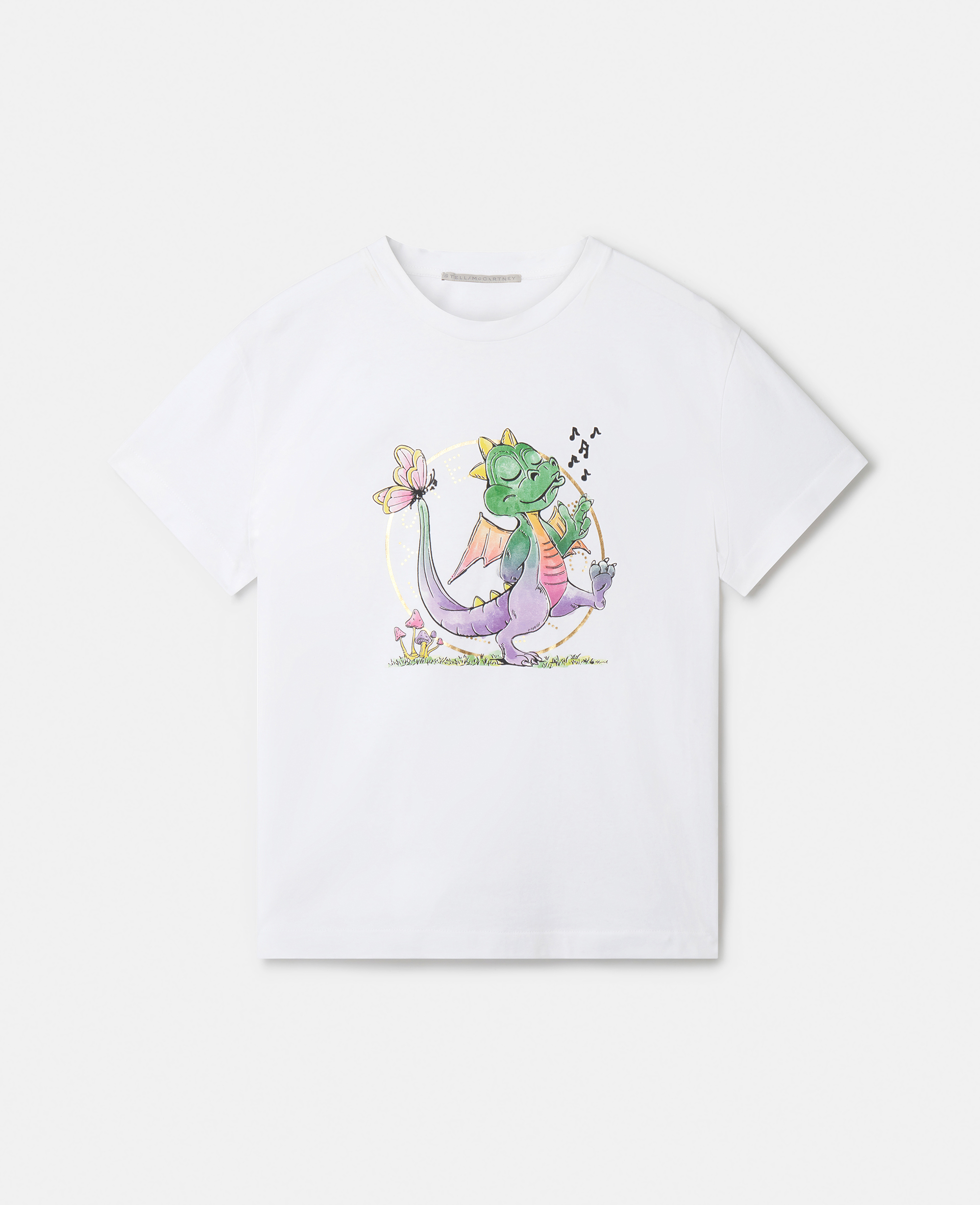 Stella Mccartney Year Of The Dragon Print T-shirt In Pure White
