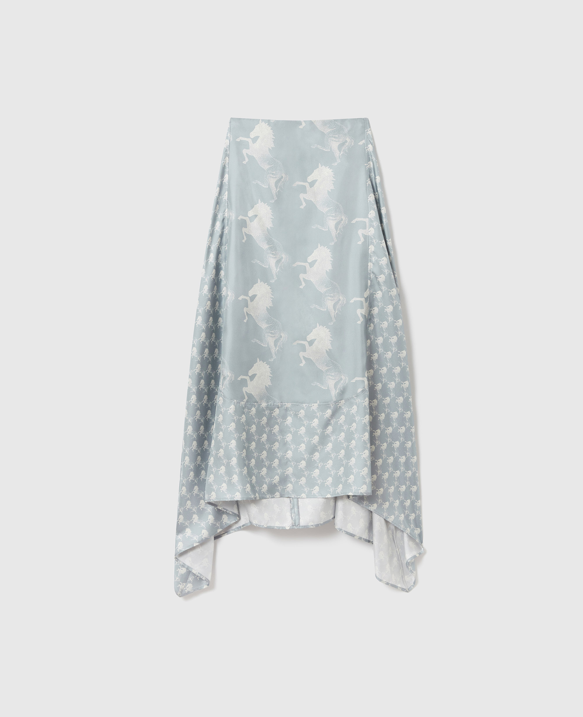 Stella McCartney - Horse Print Silk Midi Skirt, , Size: 38