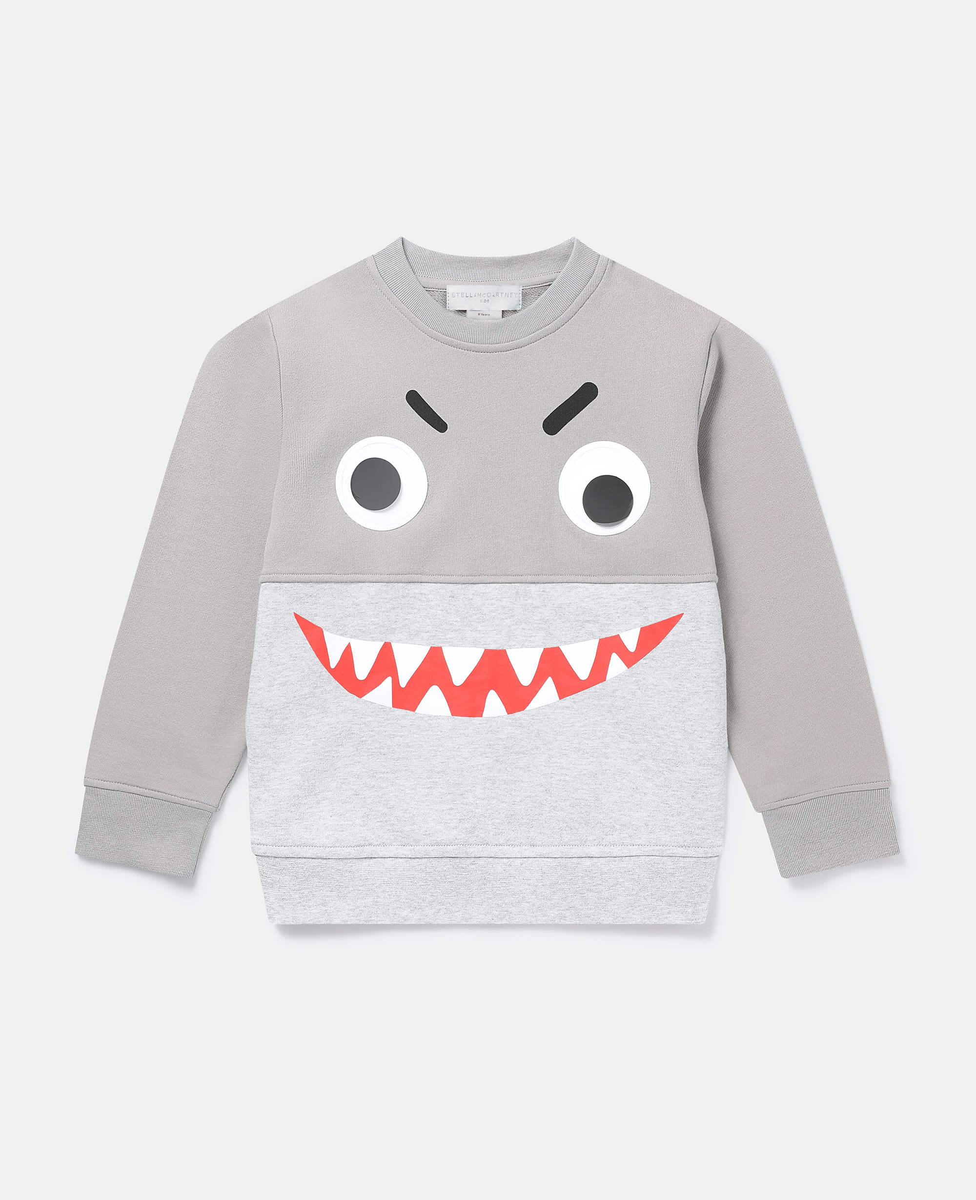 Stella McCartney – Shark Face Colourblock Sweatshirt, Woman, Grey, Size: 6