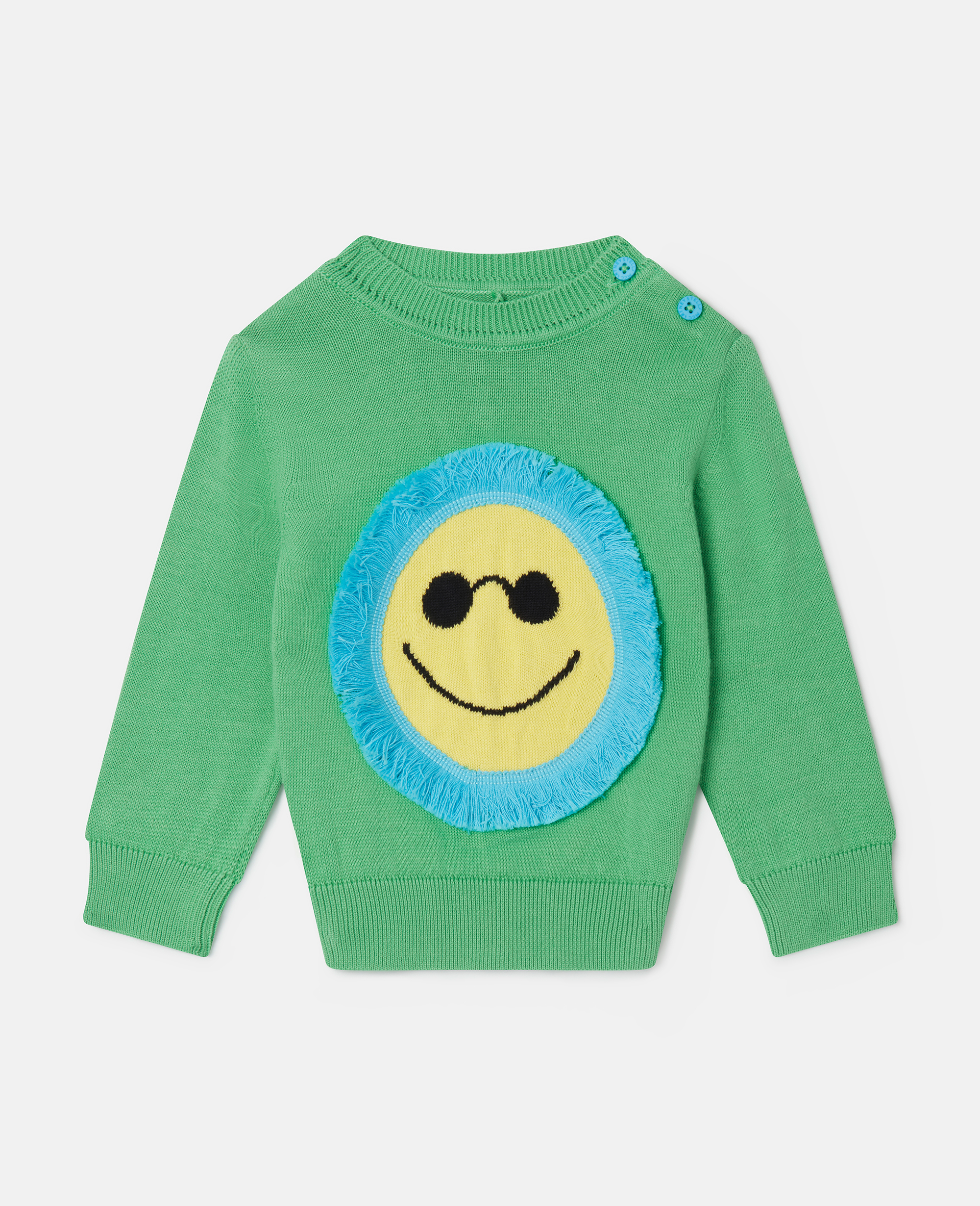 Stella McCartney – Fringed Sunshine Sweatshirt, Woman, Green, Size: 12m