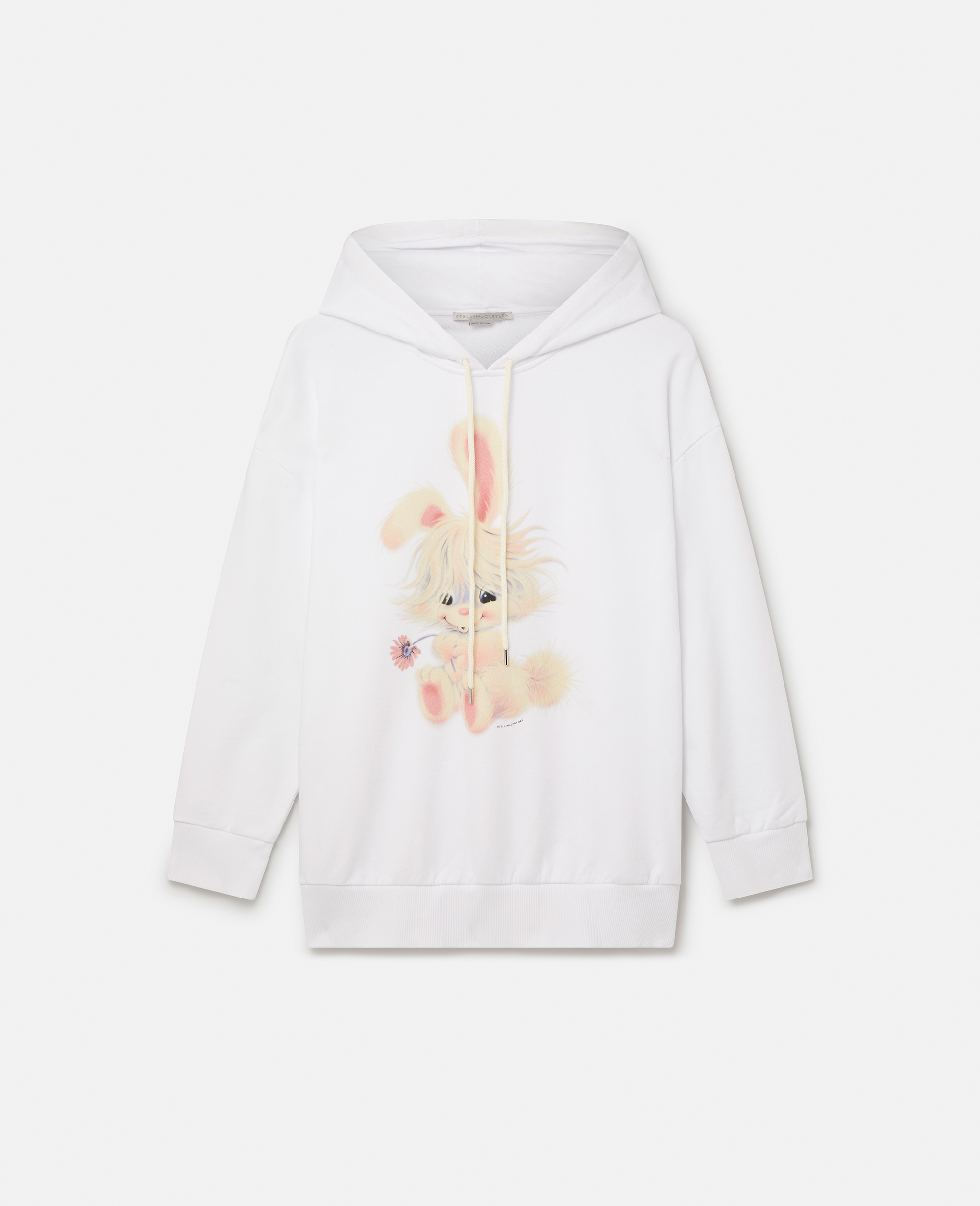 Stella Mccartney Lunar New Year Rabbit Motif Hoodie In Pure White