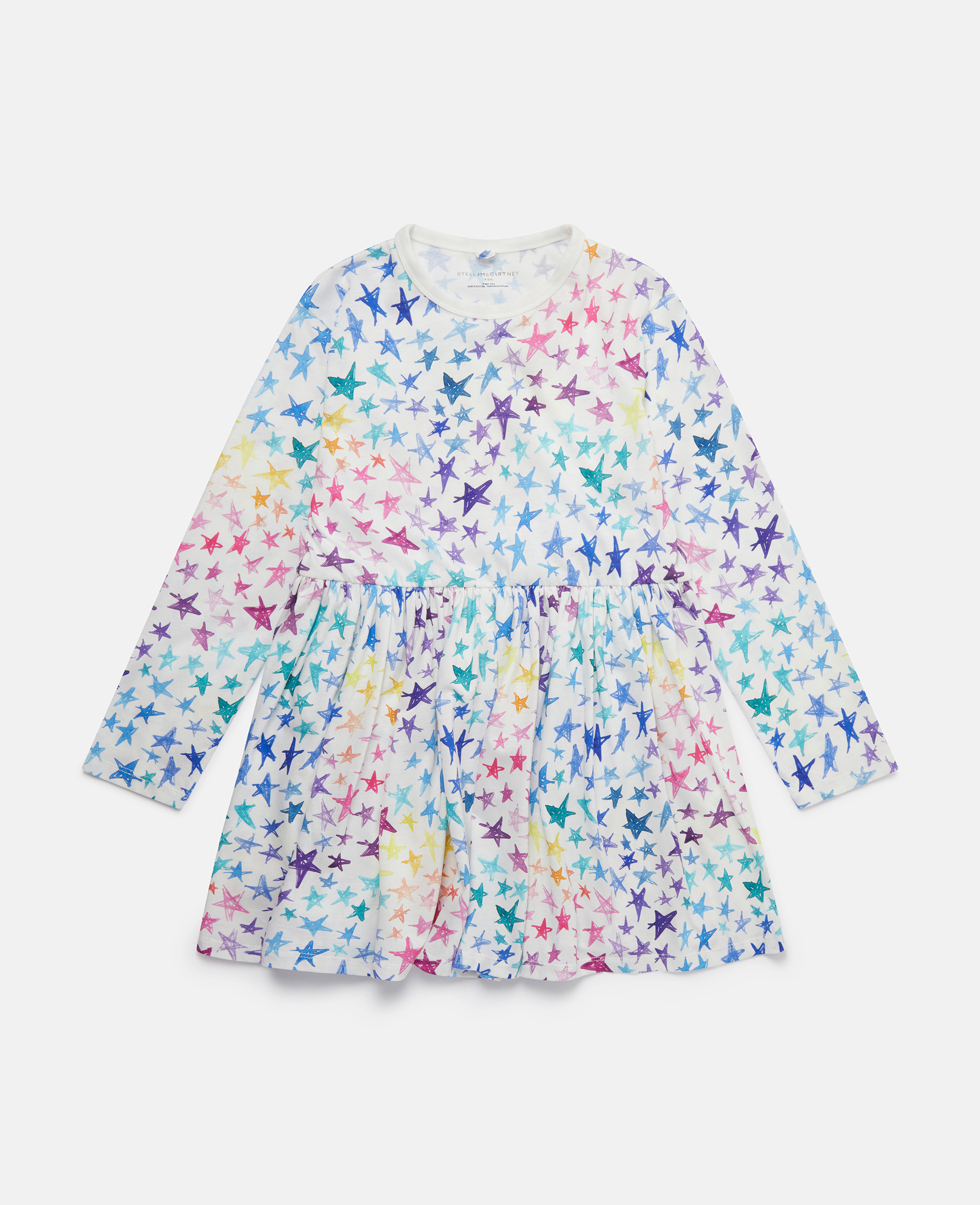 Stella McCartney – Rainbow Star Doodle Skater Dress, Woman, Multicolour, Size: 10