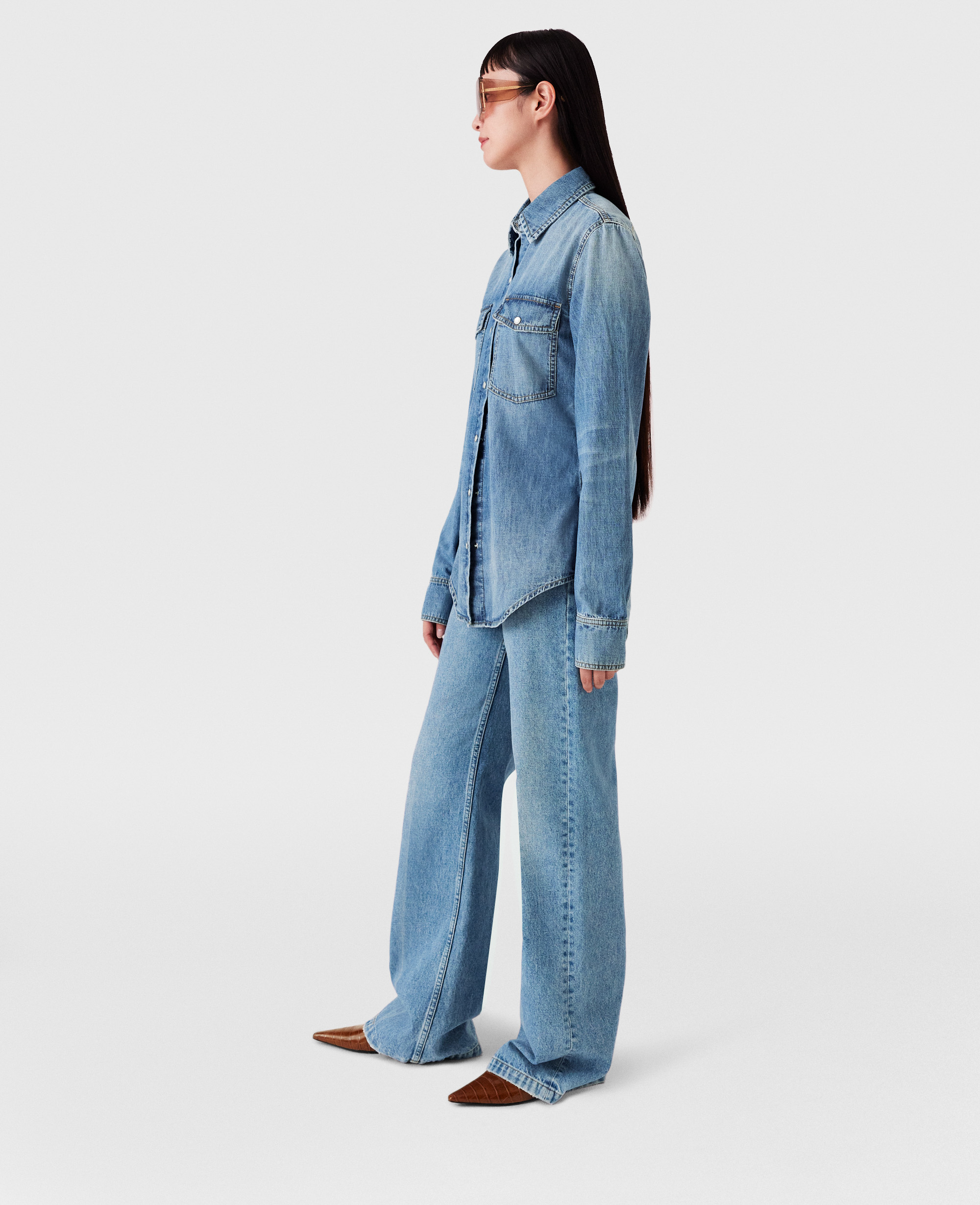 Jean bootcut avec chaine Falabella aux poches, , , Taille: 28 - Stella McCartney - Modalova