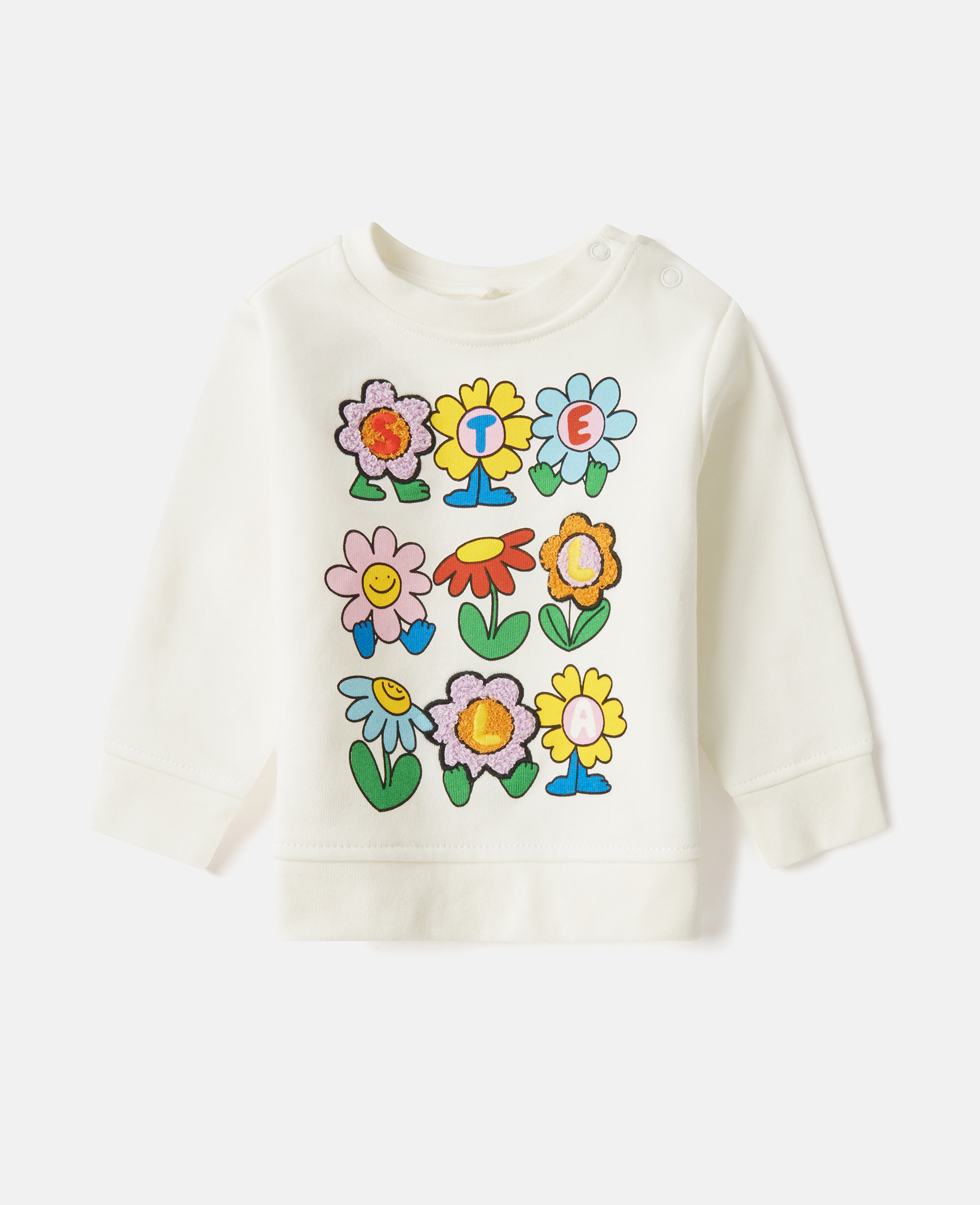 Flower Graphic Crewneck Sweatshirt, , Size: 9m - Stella McCartney - Modalova