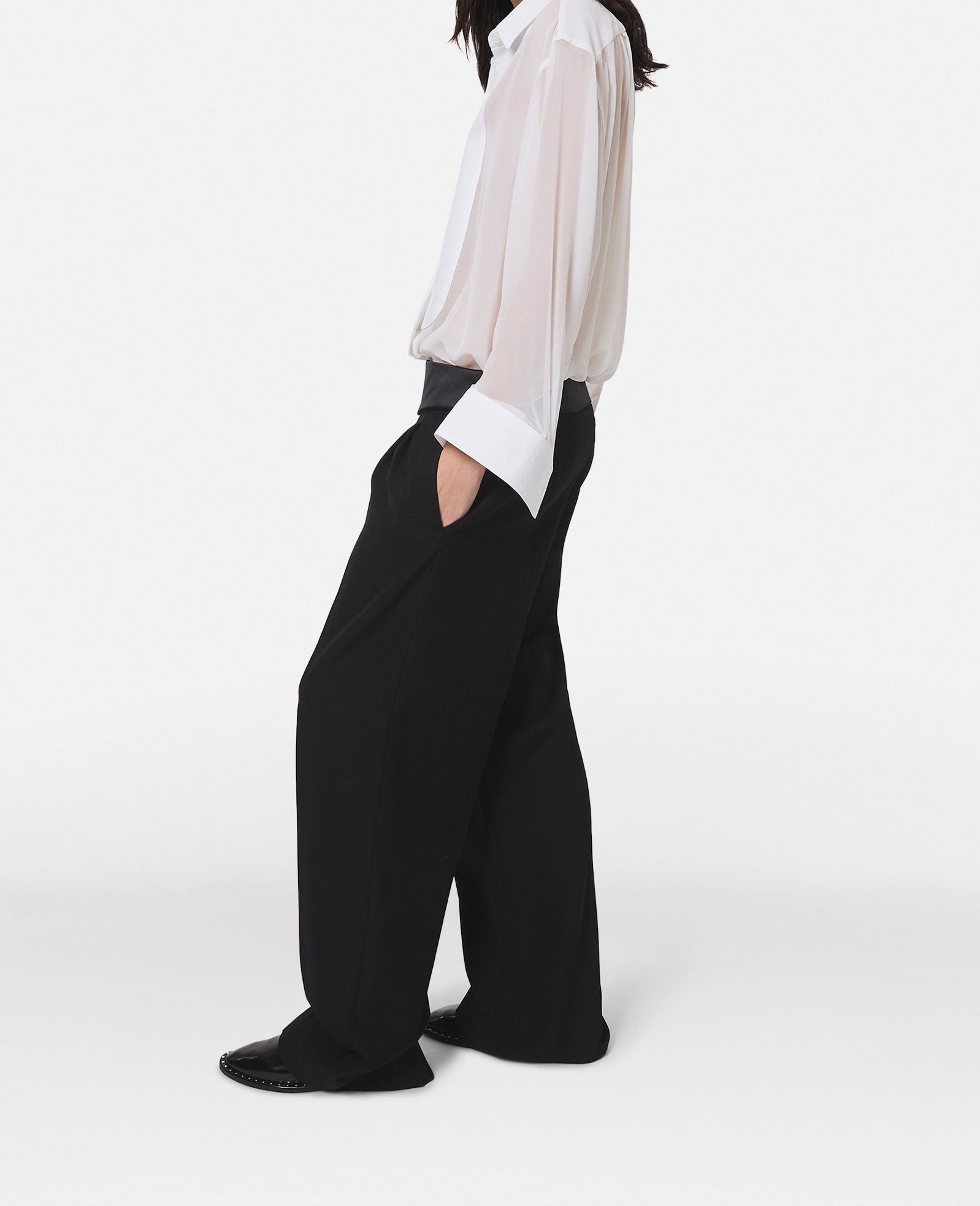 Wide Leg Tuxedo Trousers, Woman, , Size: 38 - Stella McCartney - Modalova
