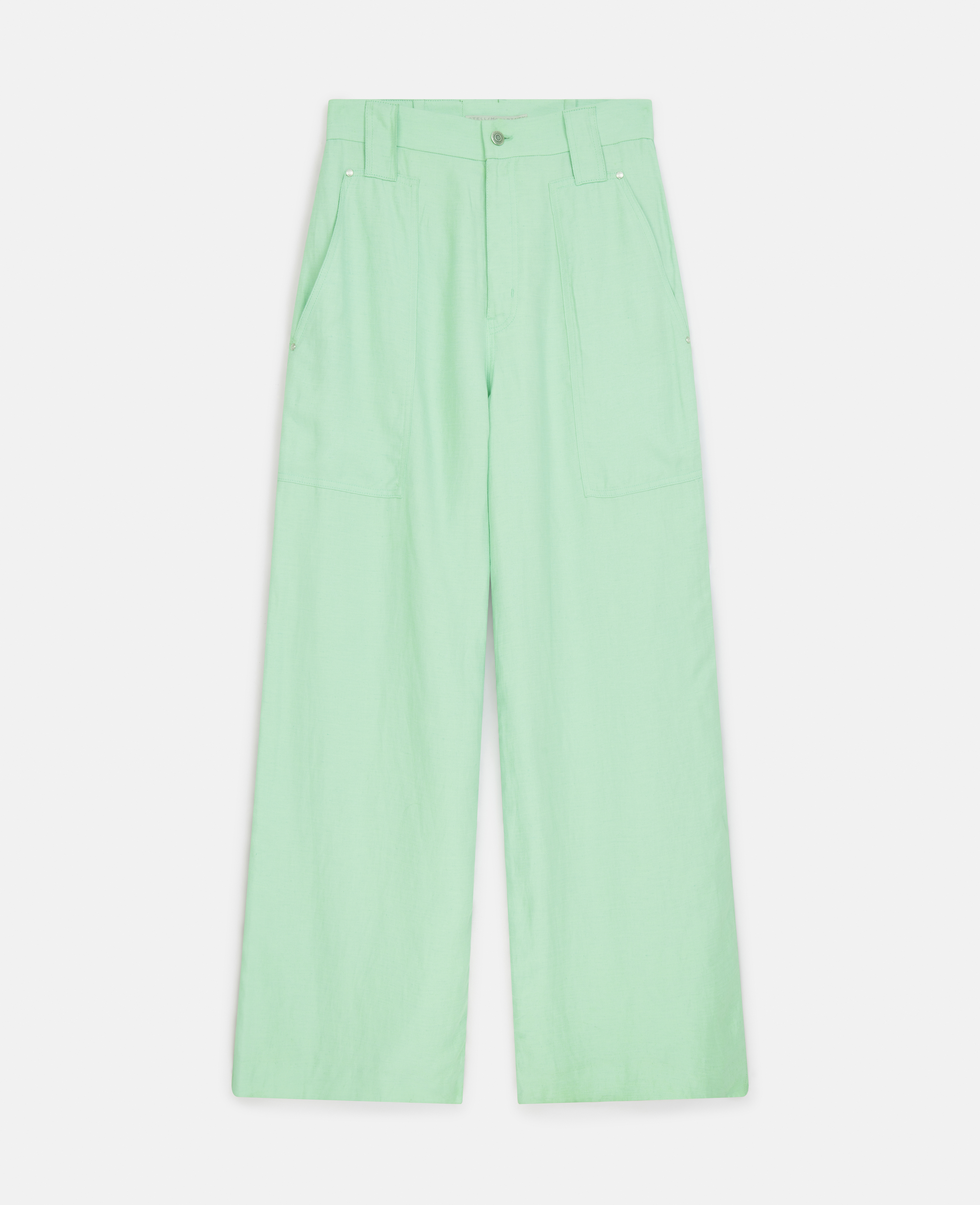 Stella Mccartney Wide Leg Trousers In Fluo Mint