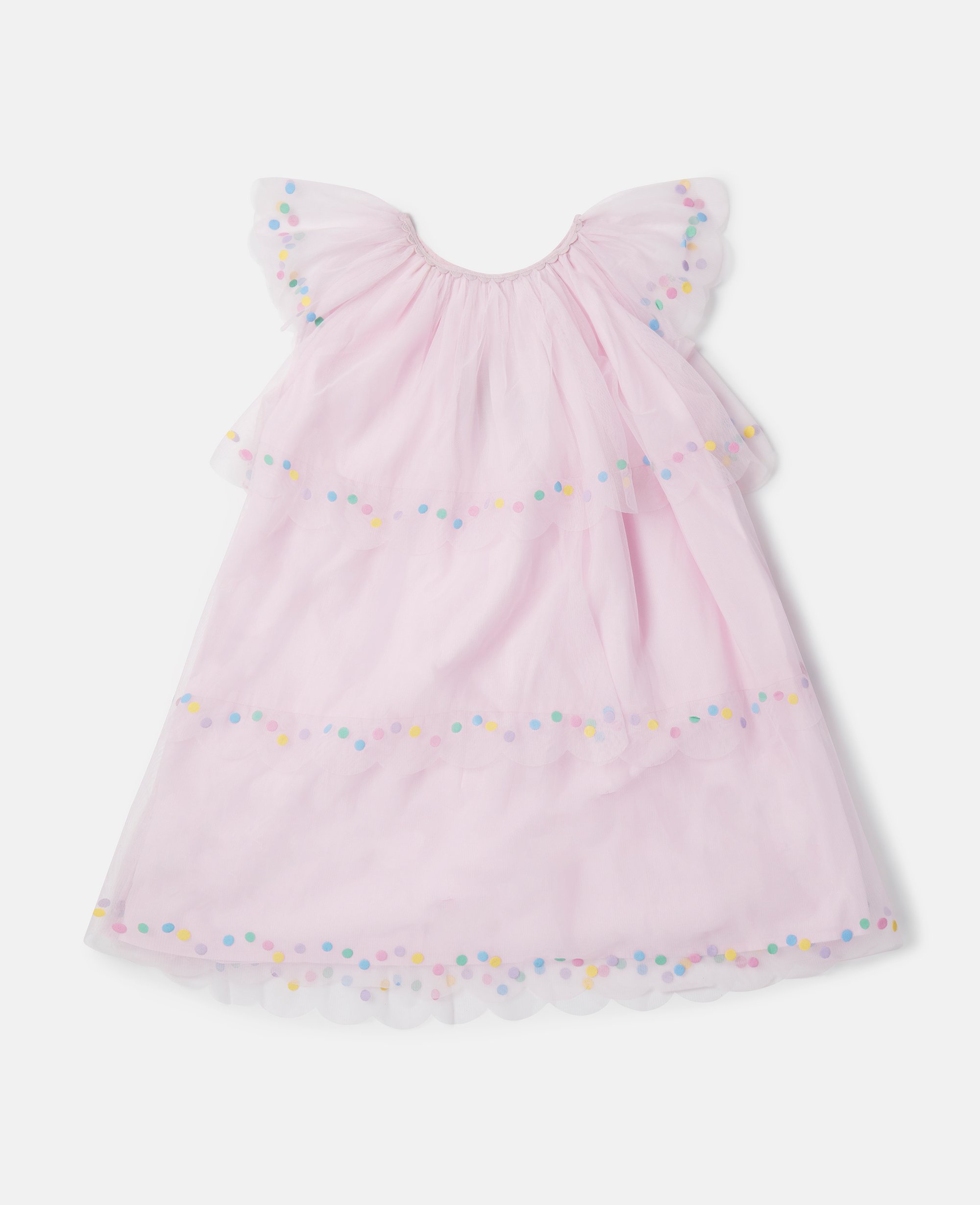 Stella Mccartney Kids' Confetti Dot Tiered Dress In Pink