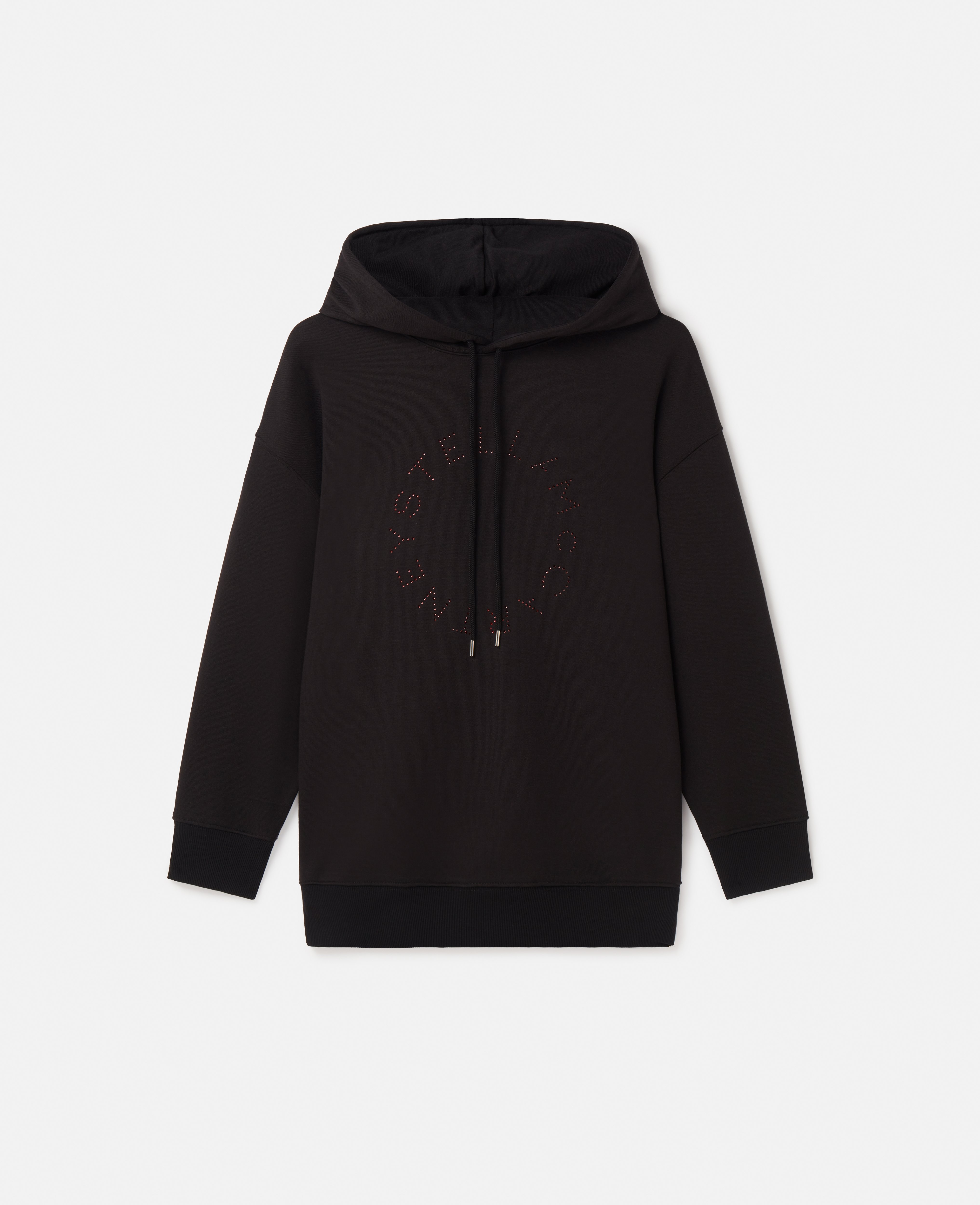 Stella McCartney – Diamanté Logo Hoodie, Woman, Black, Size: L