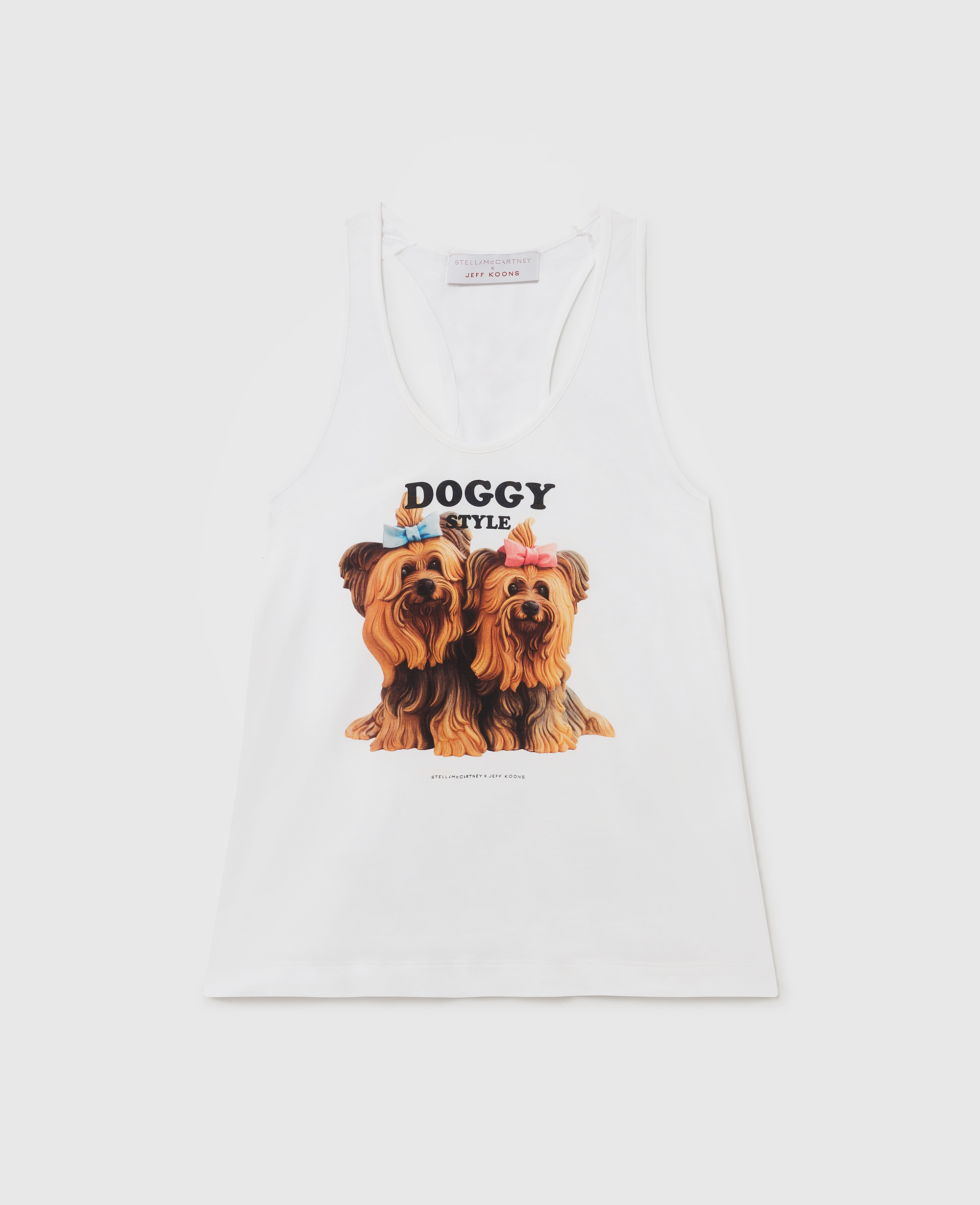 Stella McCartney - Jeff Koons Doggy Style Tank, Woman, Pure white, Size: XS