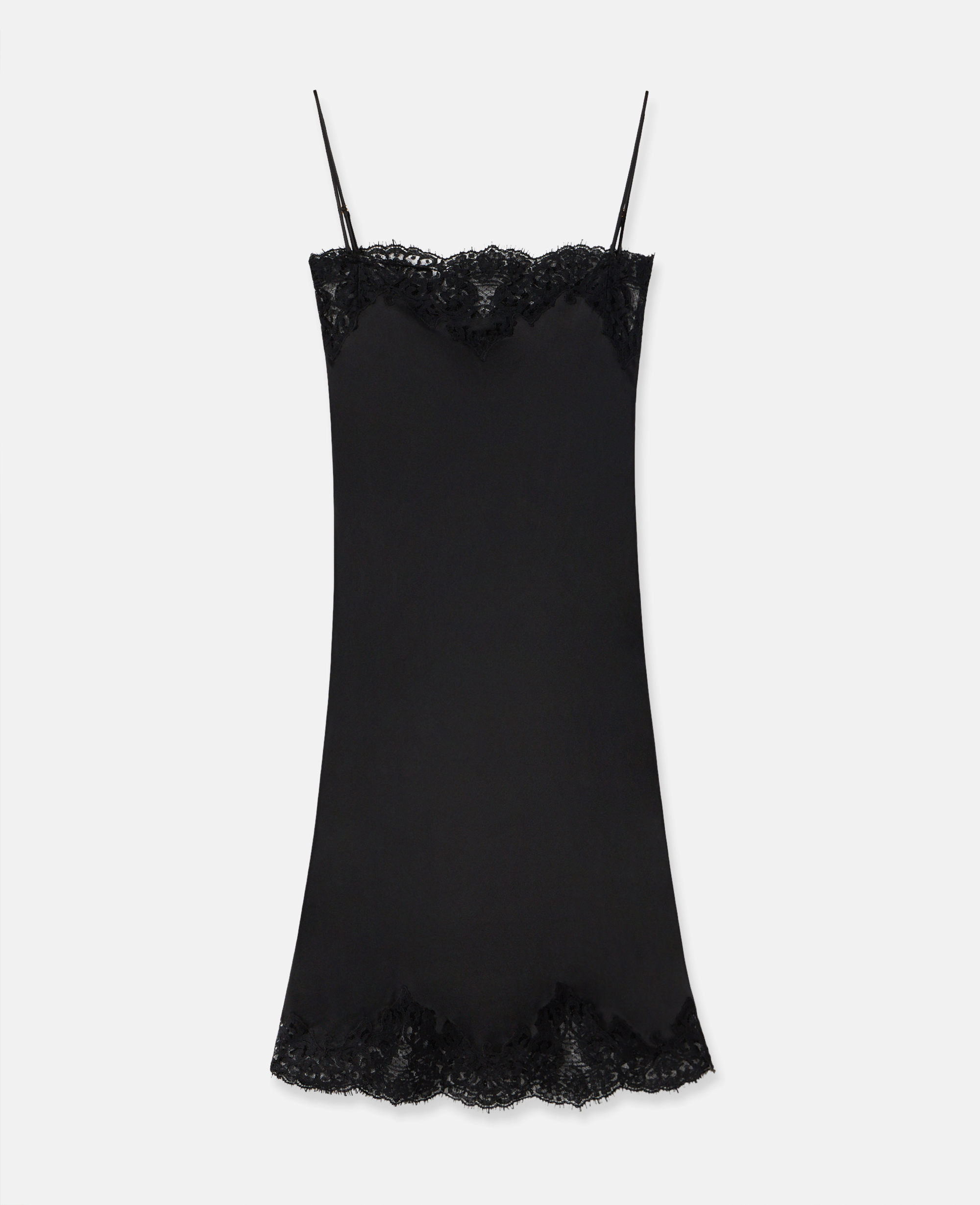 Robe midi sans manches en dentelle et satin, , , Taille: 48 - Stella McCartney - Modalova