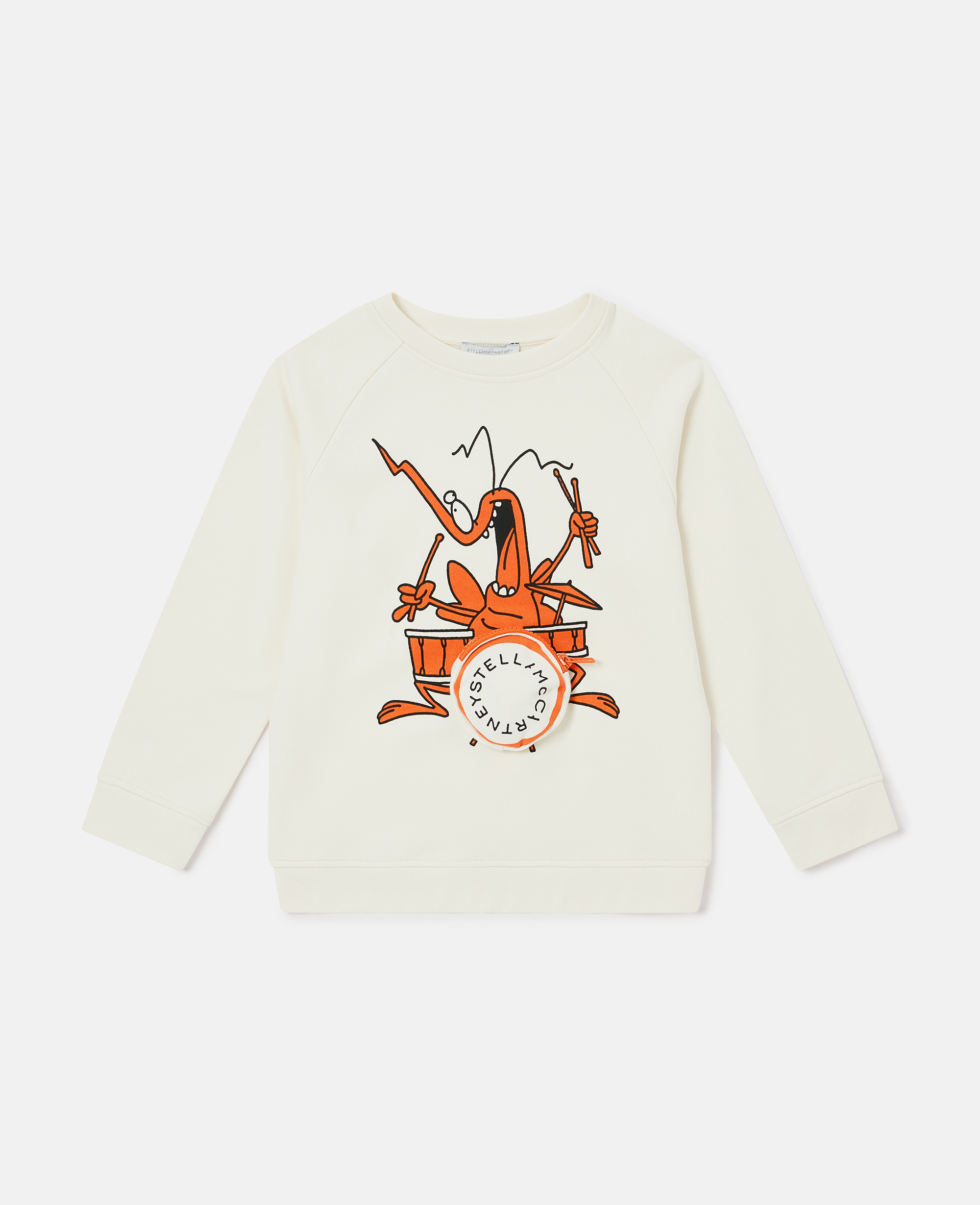 Stella McCartney - Bug Band Graphic Sweatshirt, Woman, Cream-Colour, Size: 2