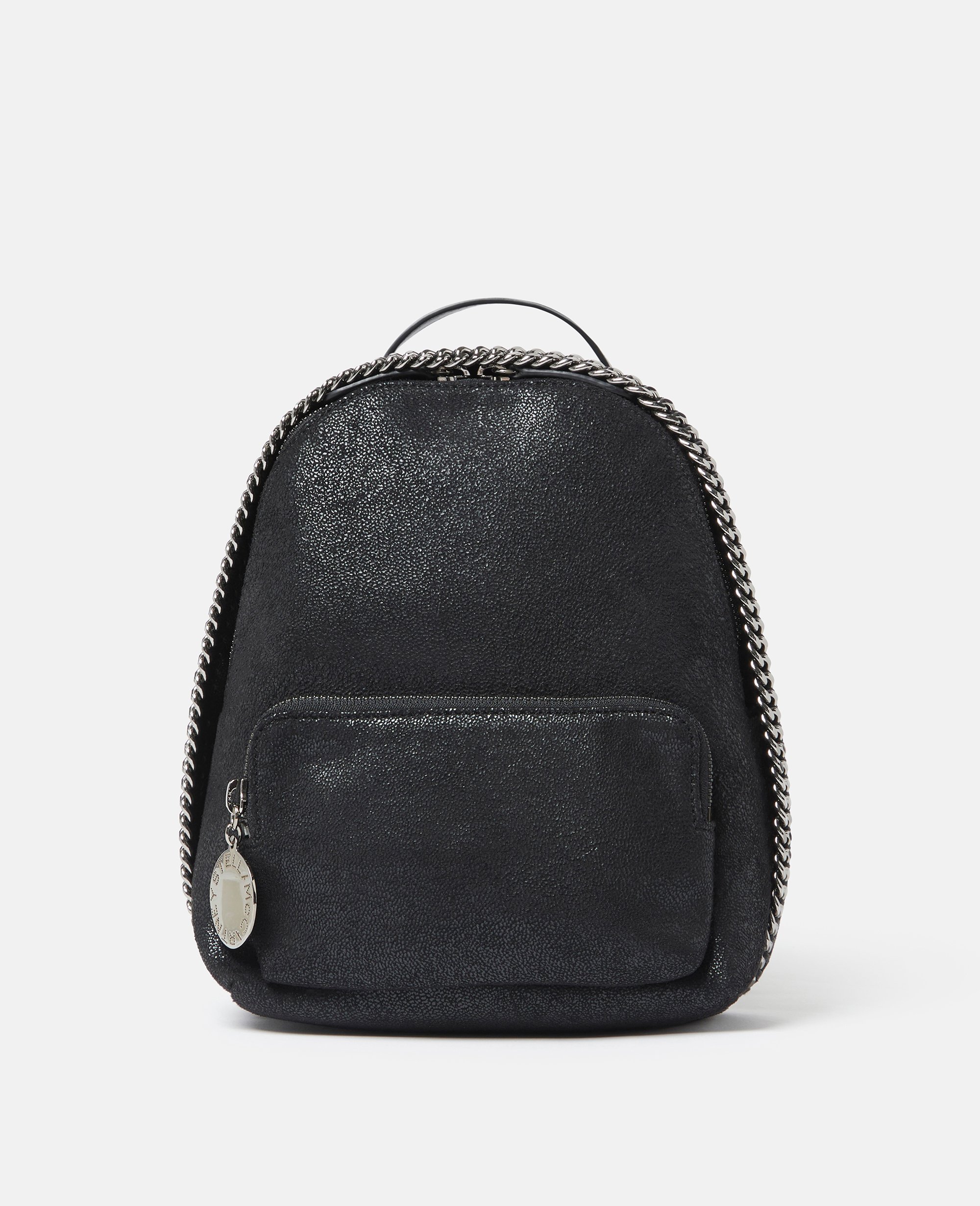 Shop Stella Mccartney Falabella Mini Backpack In Midnight Black