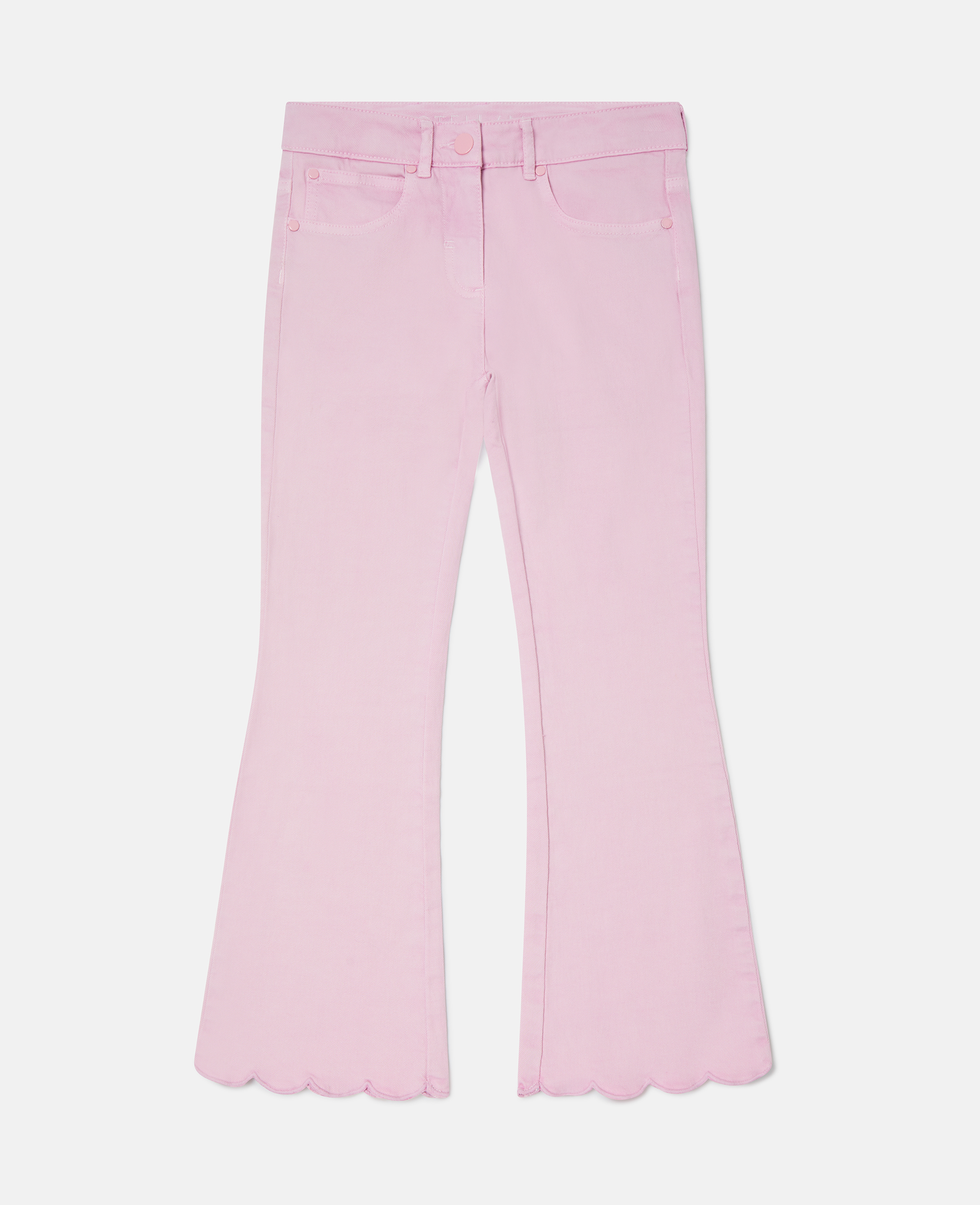 Stella McCartney - Scallop Trim Denim Jeans, , Size: 14