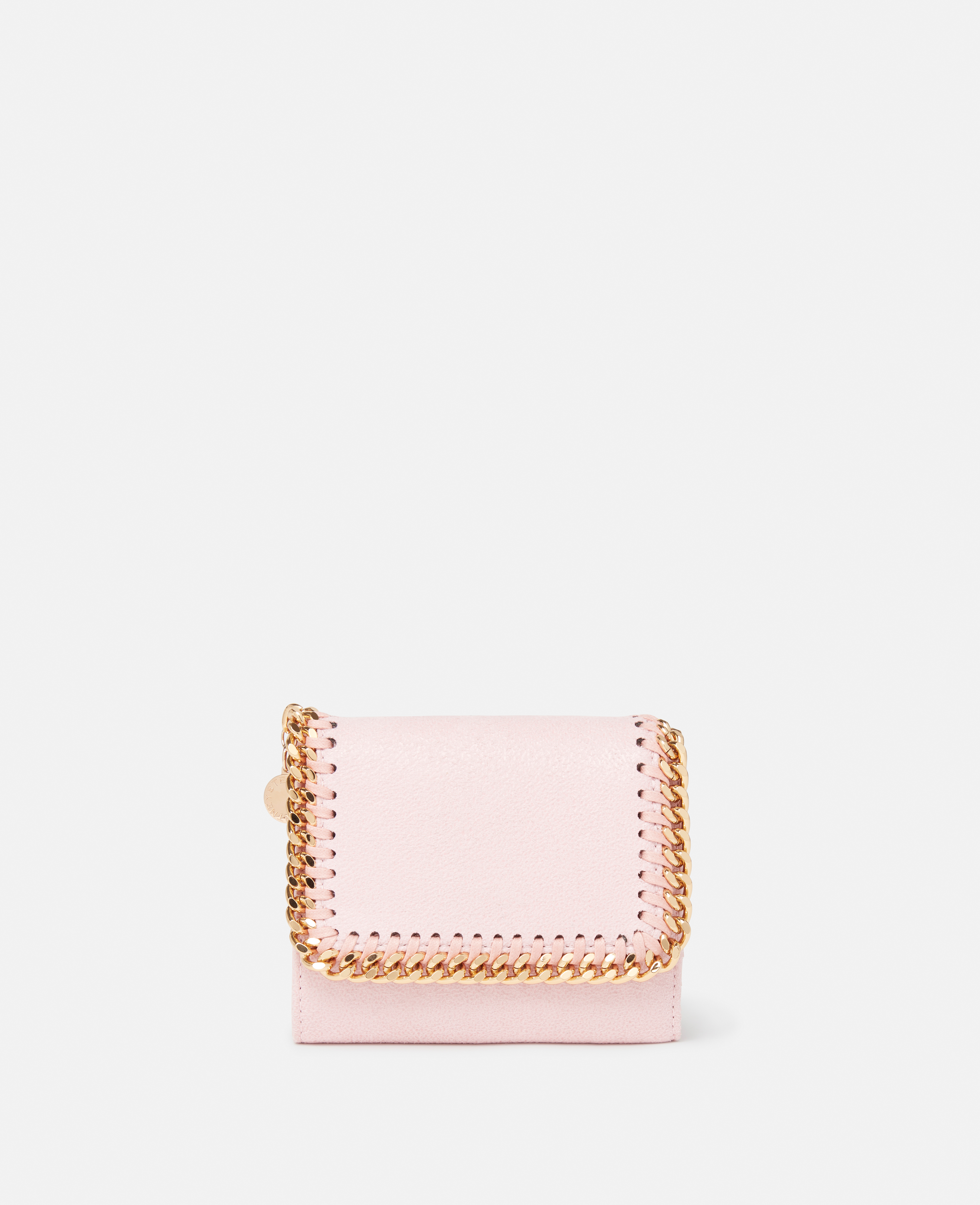 Stella Mccartney Falabella Small Flap Wallet In Rose