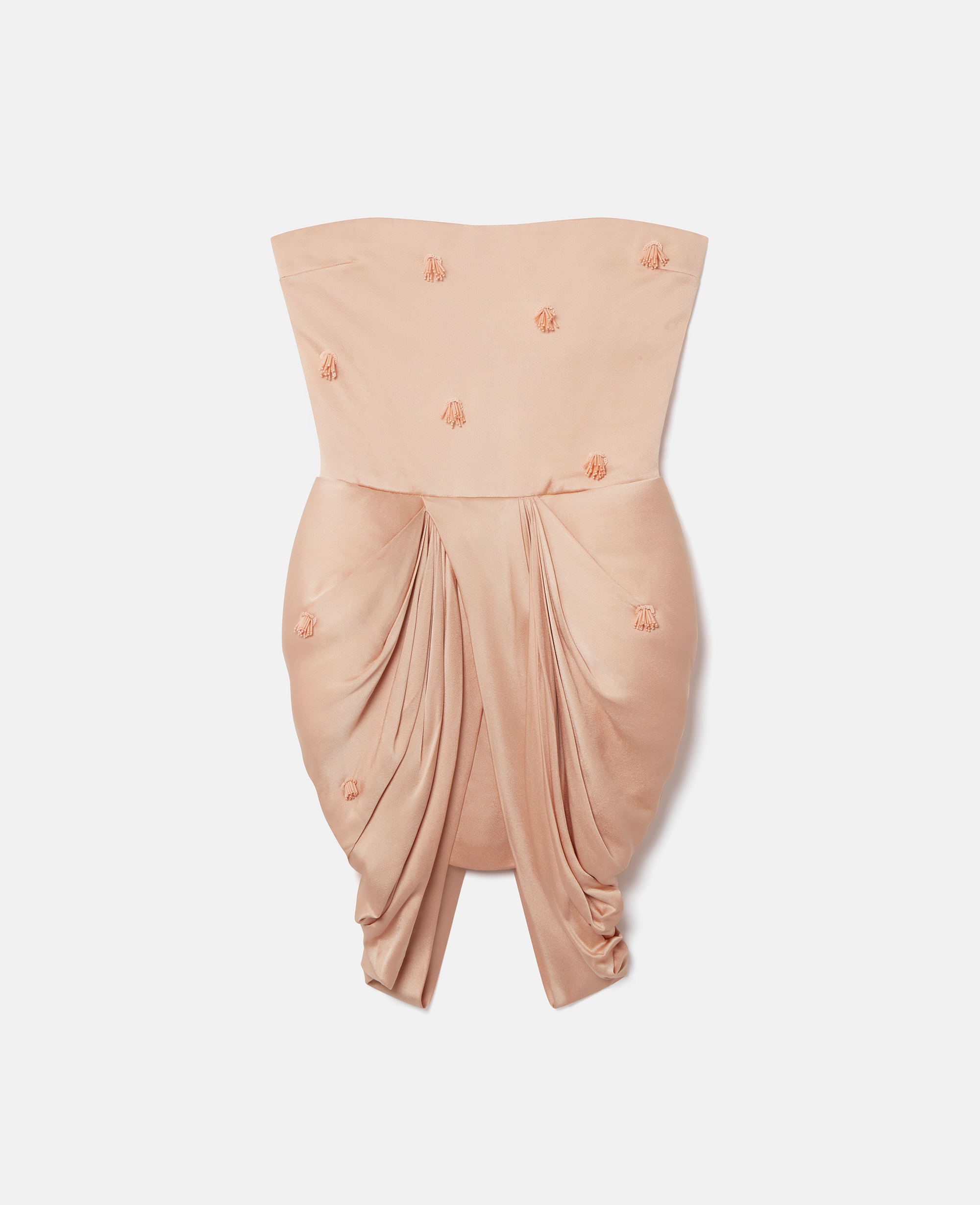 Stella McCartney – Sleeveless Bead-Embellished Mini Dress, Woman, Nude pink, Size: 38