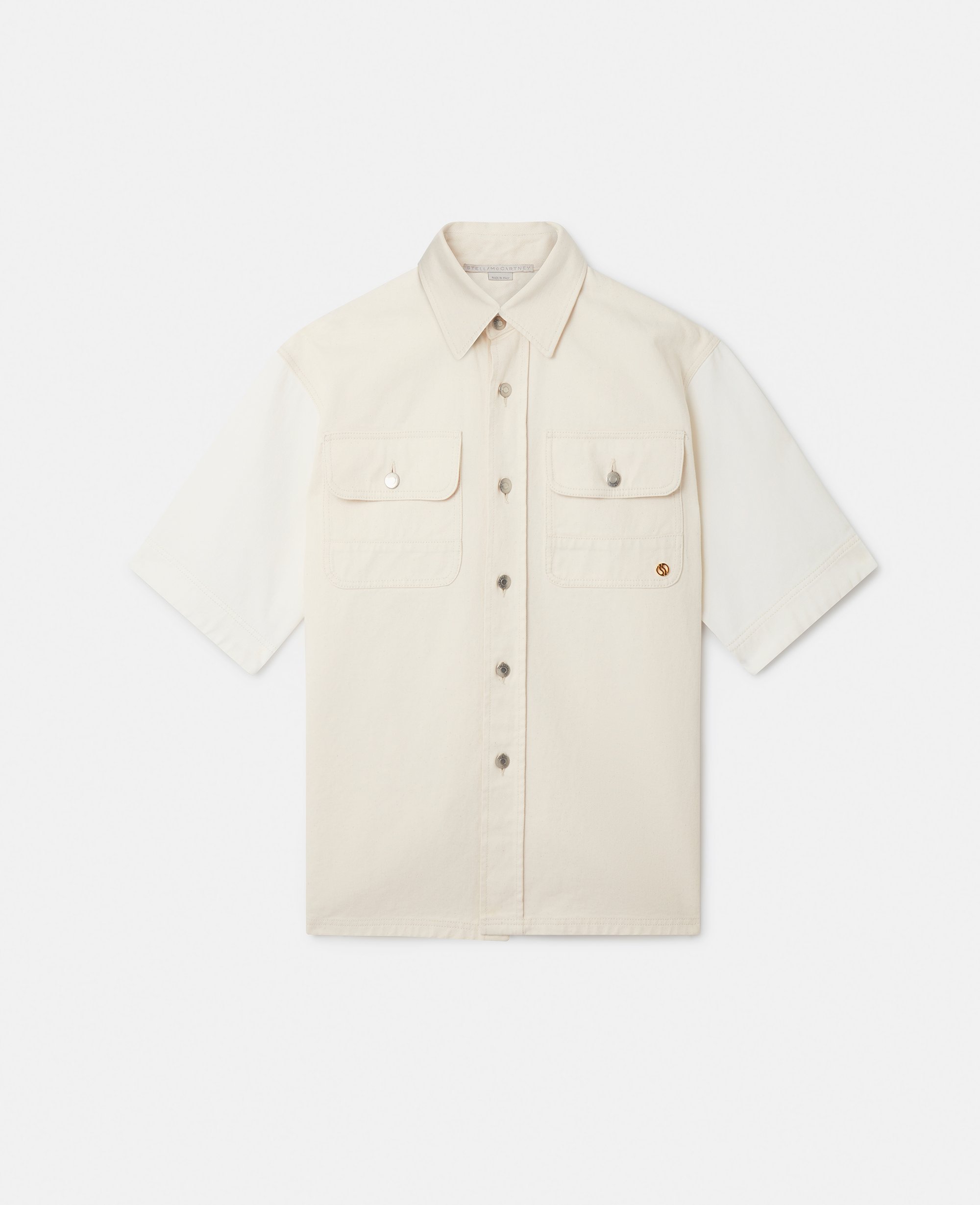 Stella McCartney – Oversized Utility Denim Shirt, Woman, Ecru, Size: S