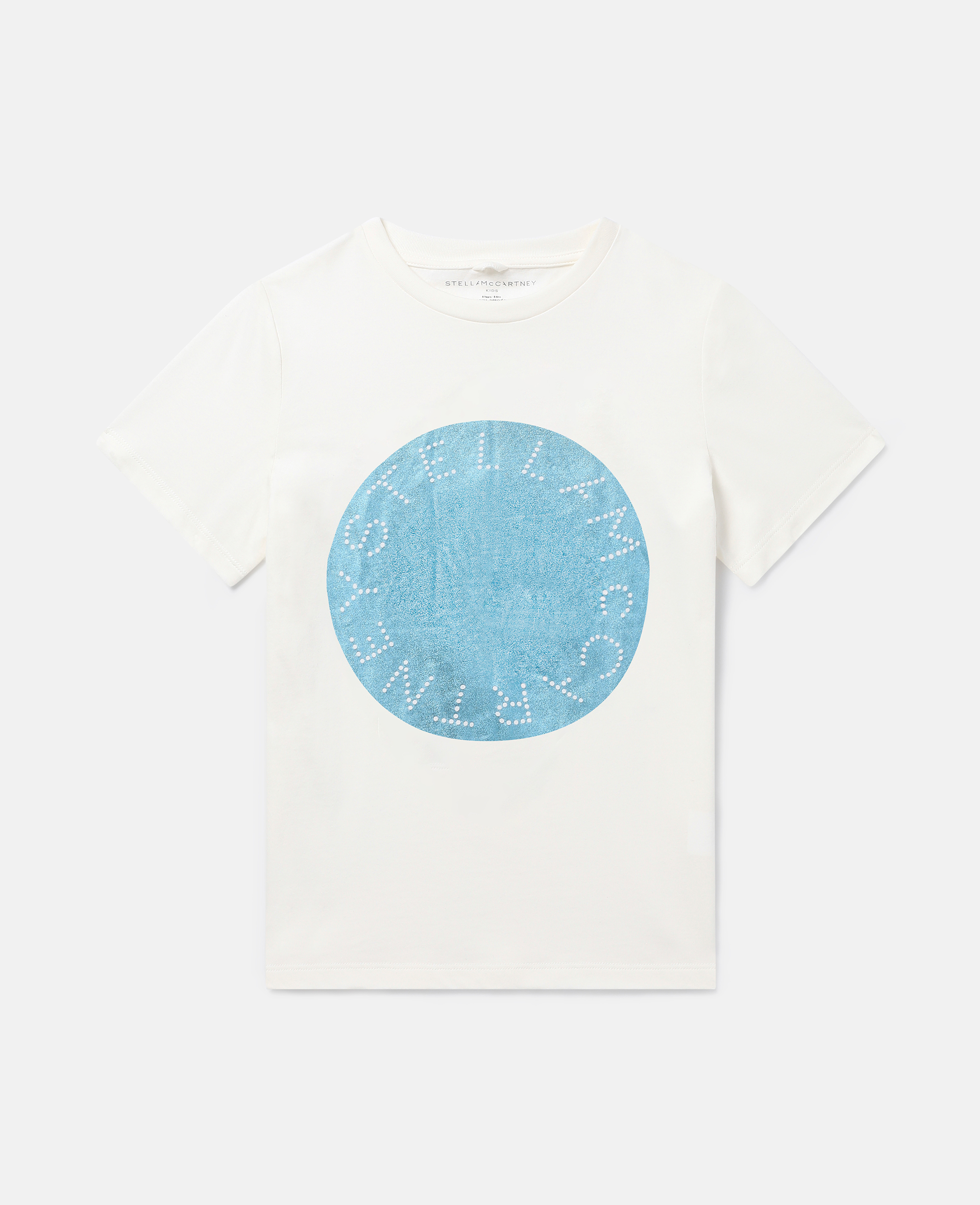 Stella Mccartney Kids' Metallic Logo Disc T-shirt In White