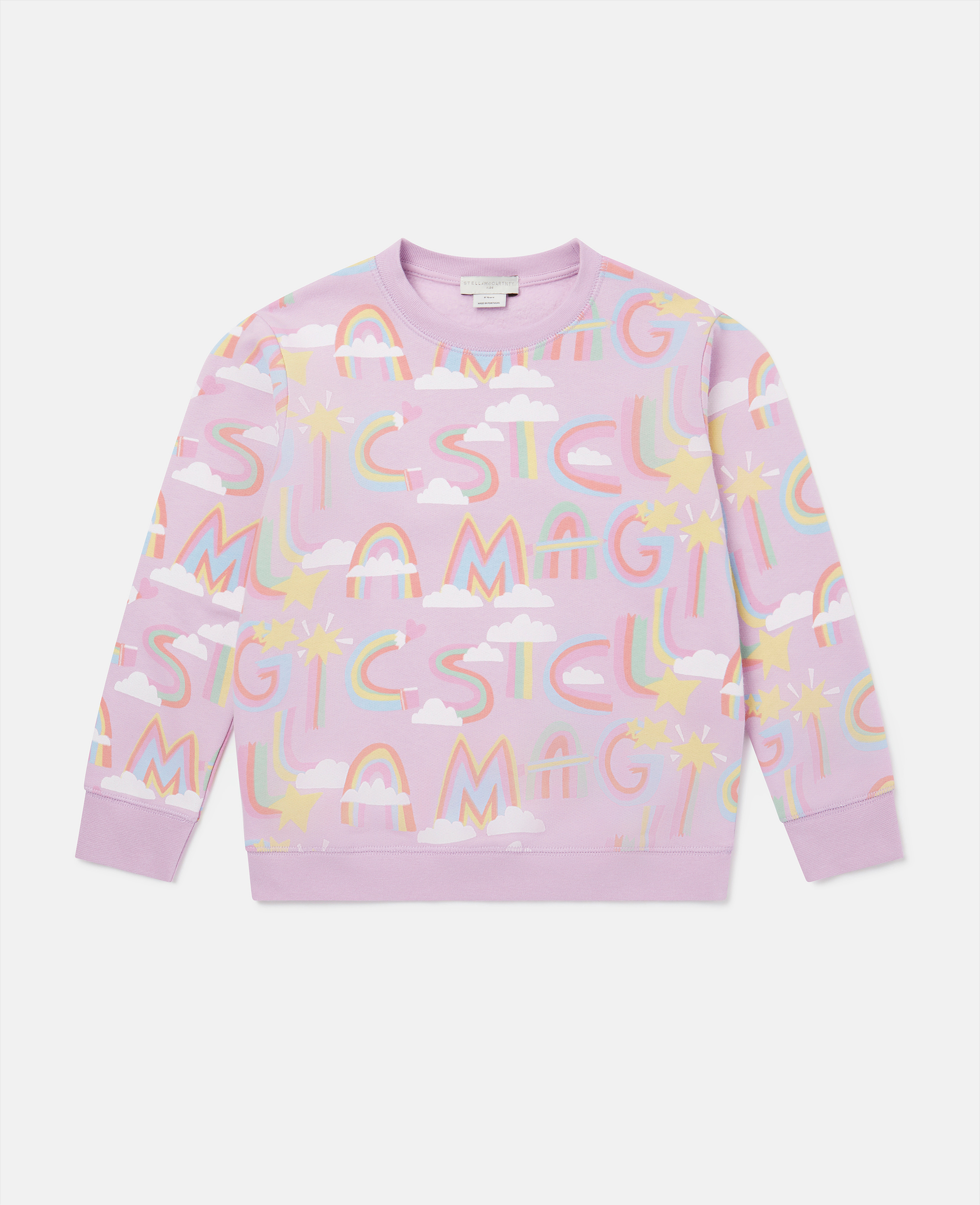 Stella Mccartney Rainbow Magic Print Sweatshirt In Lilac