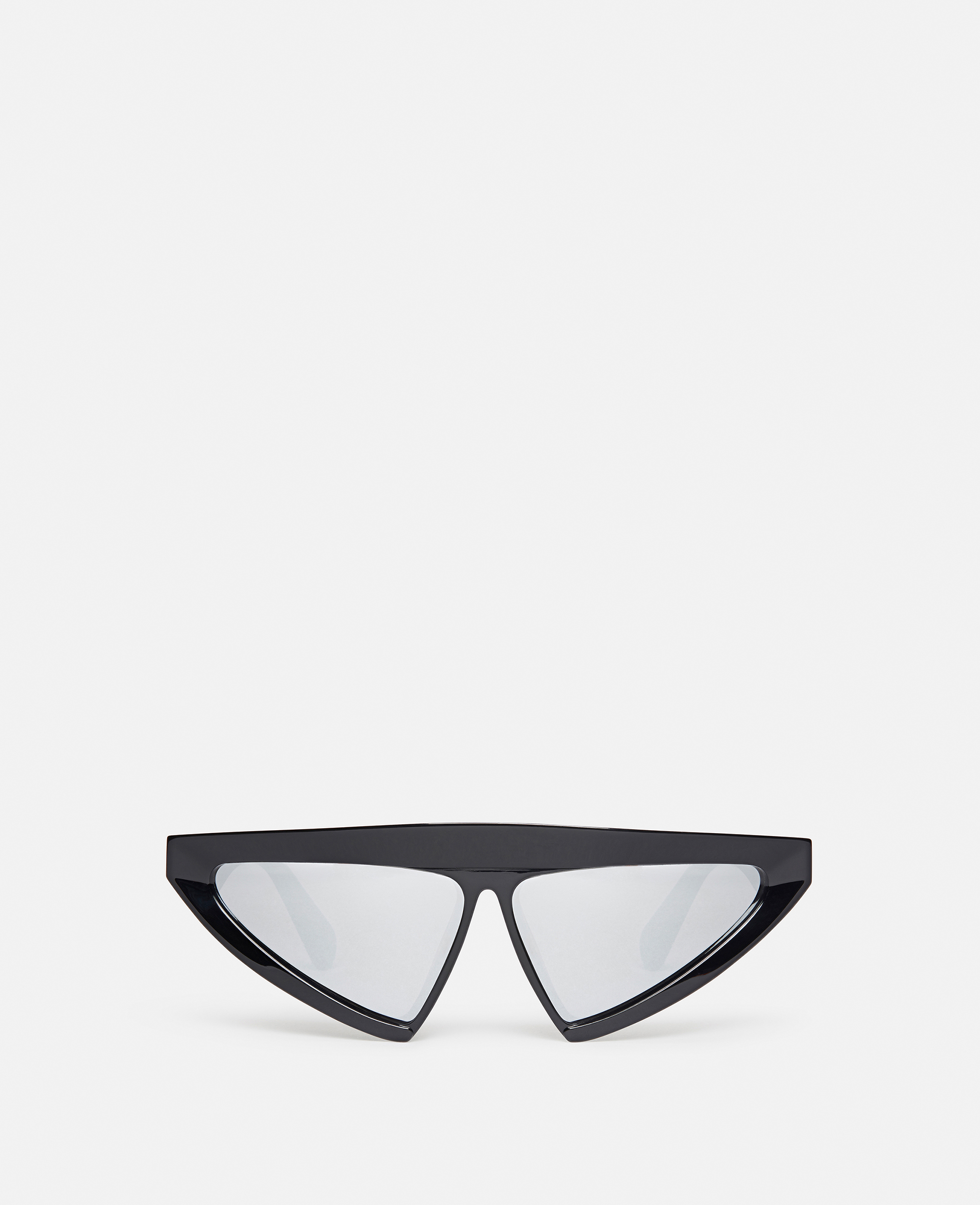 Stella Mccartney Cut-eye Fashion Sunglasses In Shiny Black