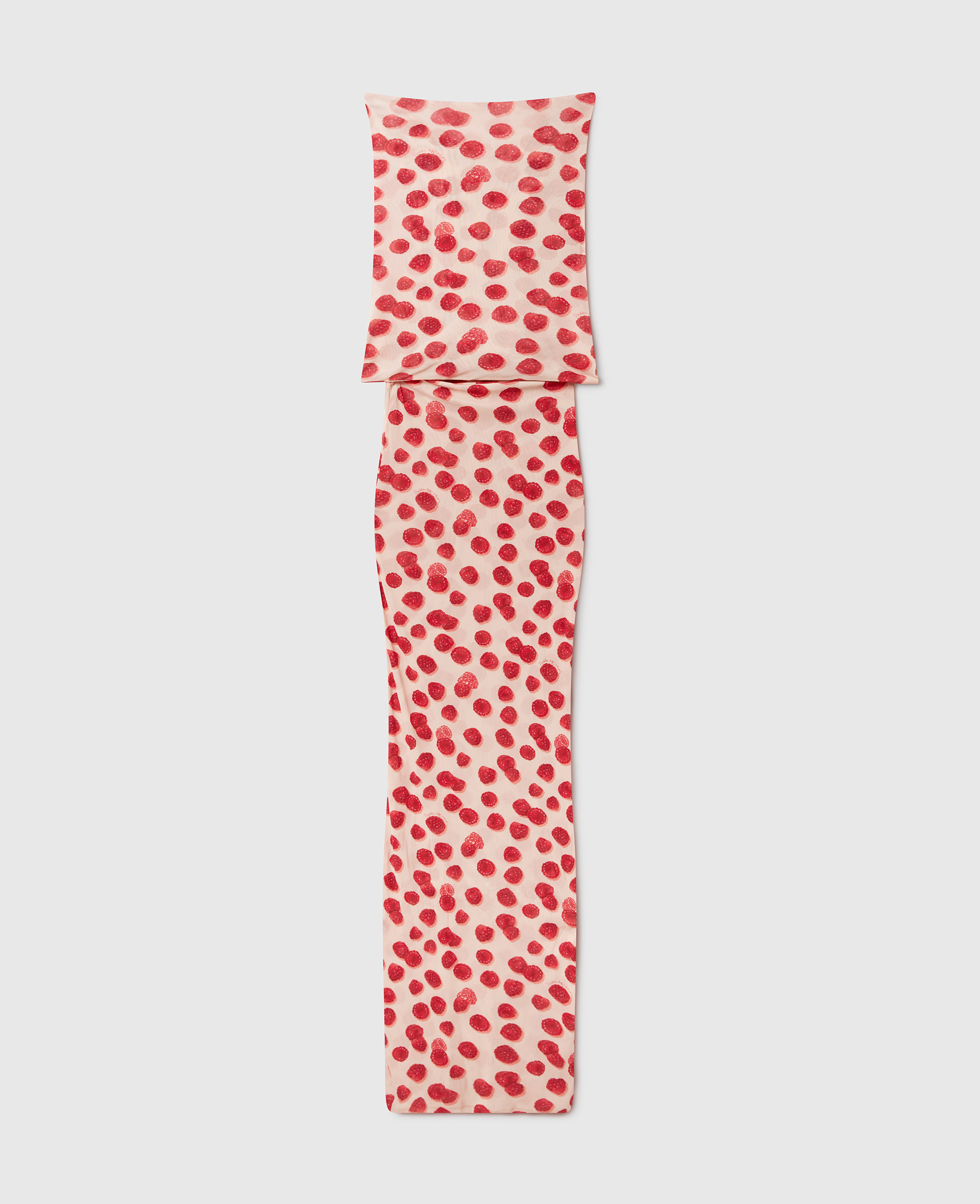 Stella McCartney - Raspberry Print Mesh Maxi Dress, , Size: XXS