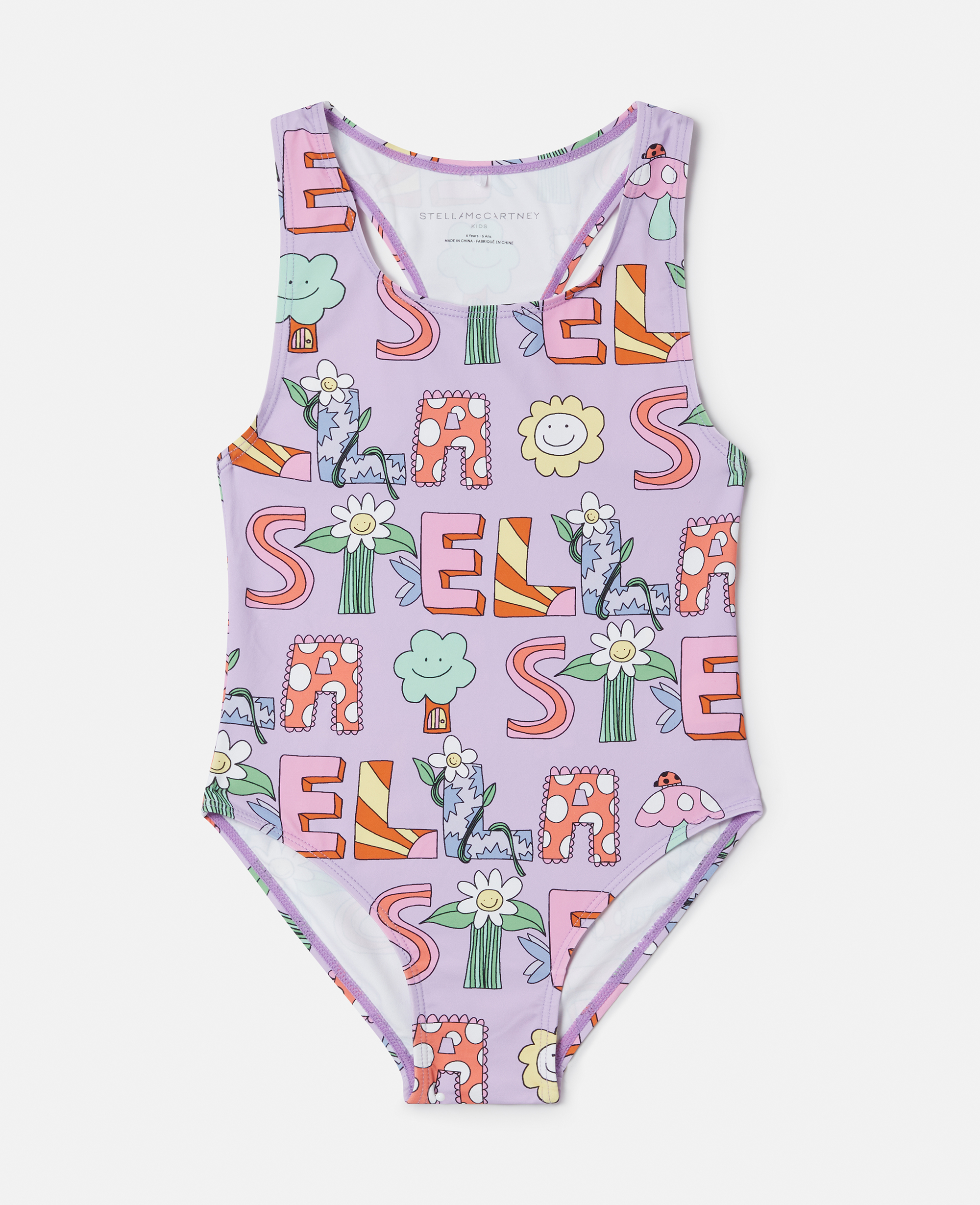 Lettering Print Swimsuit, , Size: 6 - Stella McCartney - Modalova