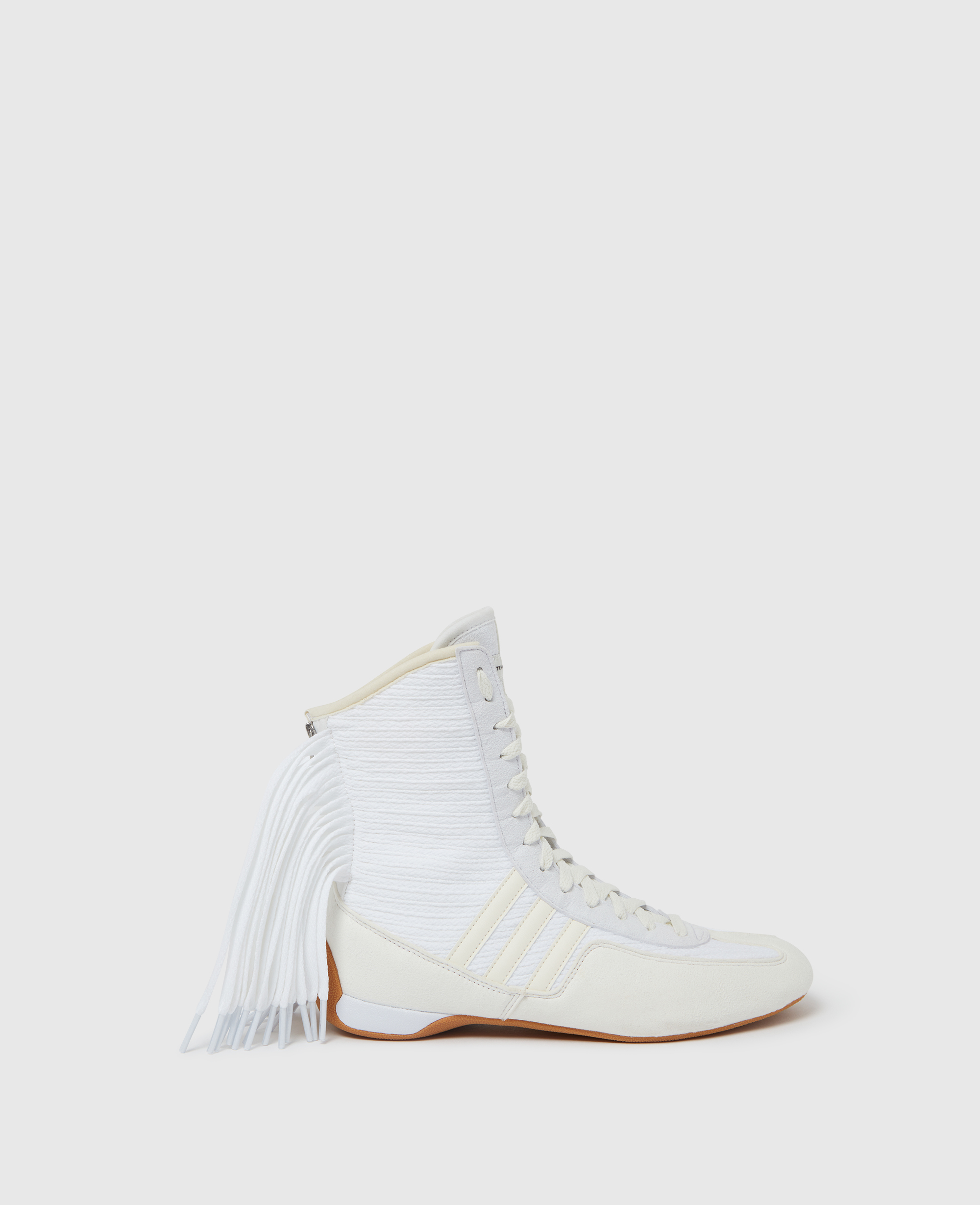 Stella Mccartney Rasant Fringe High-top Sneakers In White