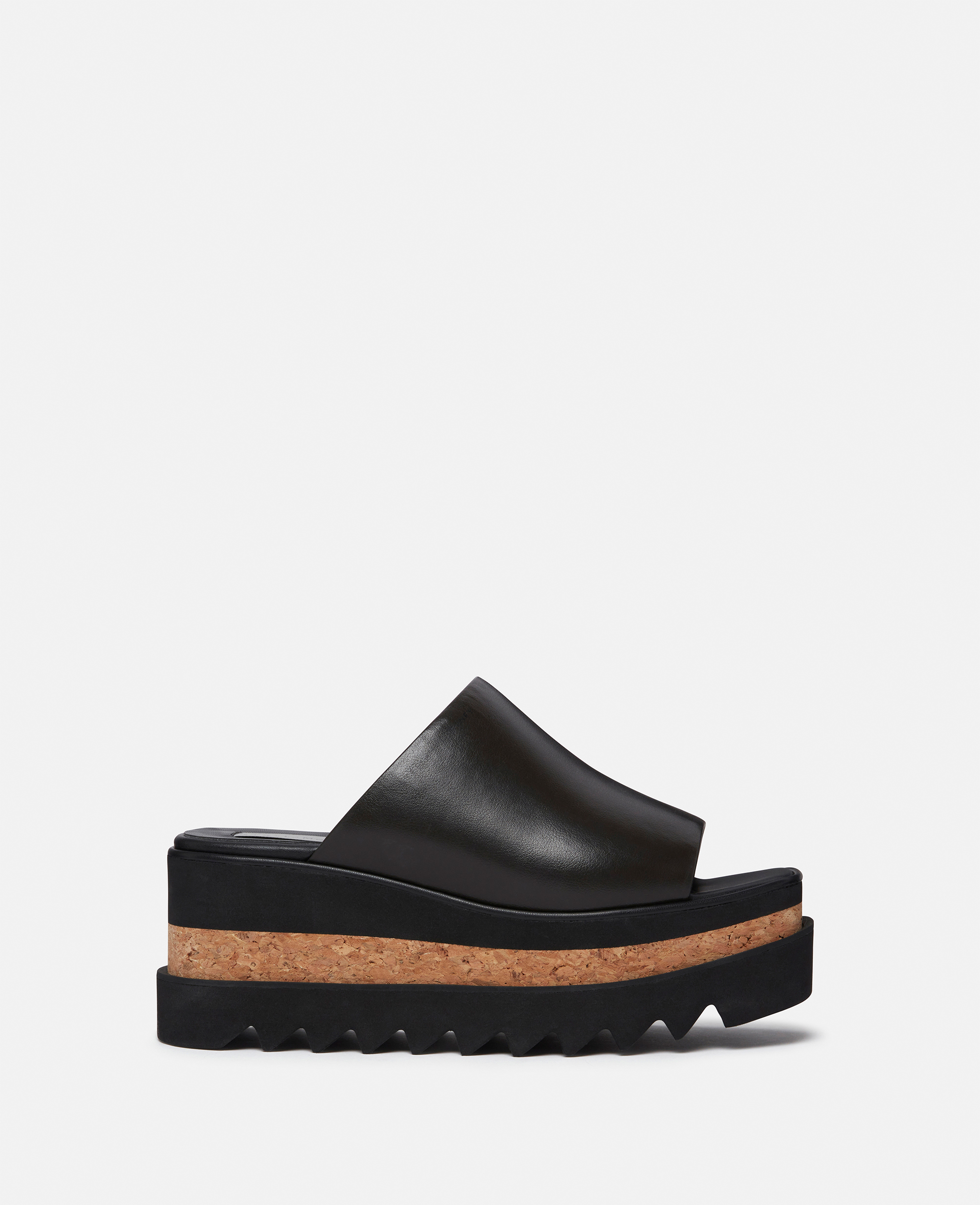 Shop Stella Mccartney Sneak-elyse Platform Sandals In Ebony Black