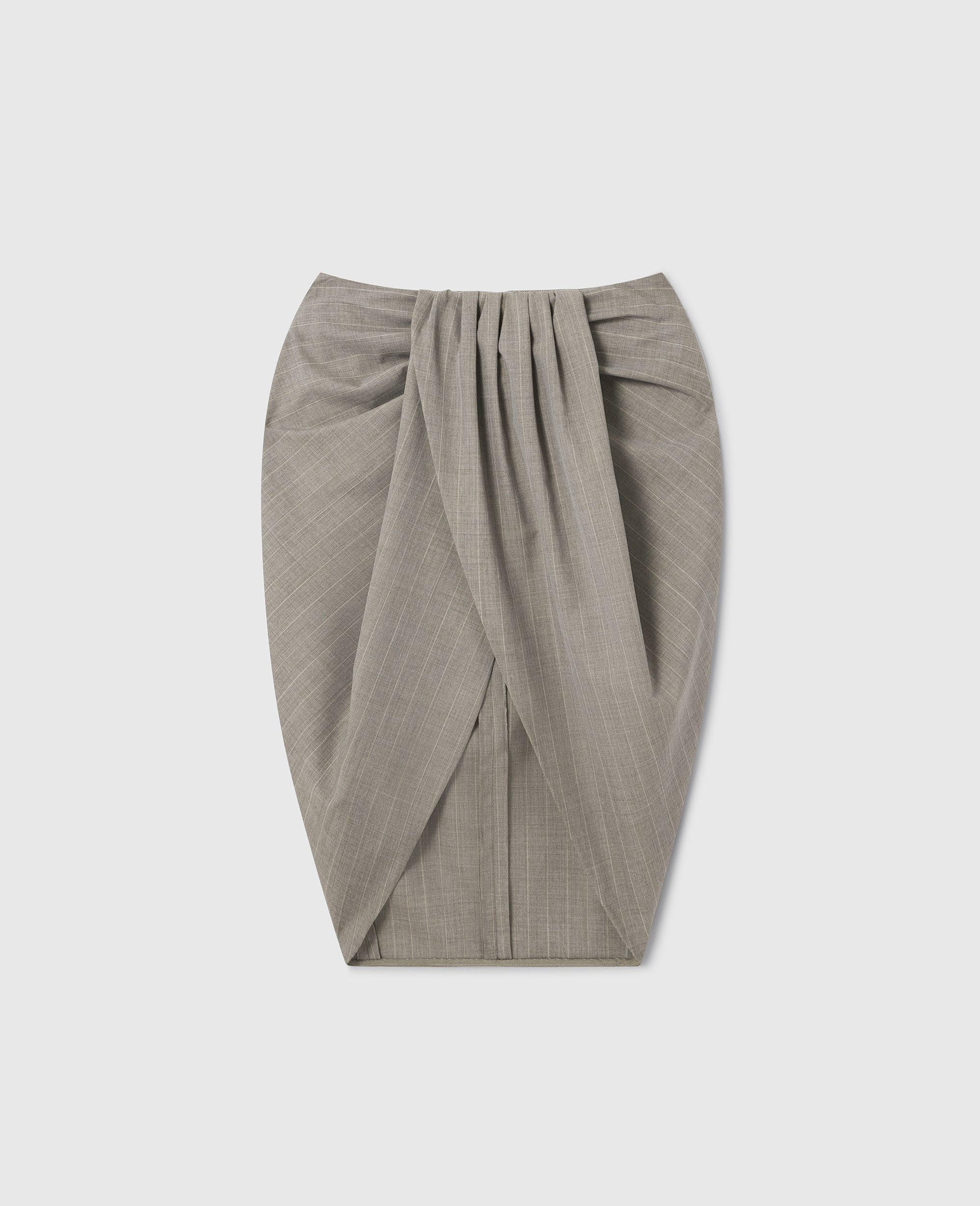 Jupe midi portefeuille froncee rayee, , , Taille: 36 - Stella McCartney - Modalova