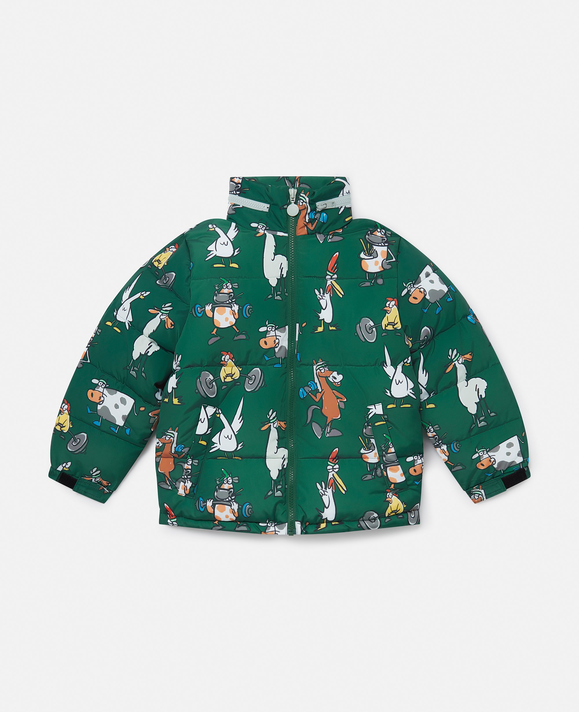 Farmyard Print Puffer Jacket, Woman, , Size: 8 - Stella McCartney - Modalova
